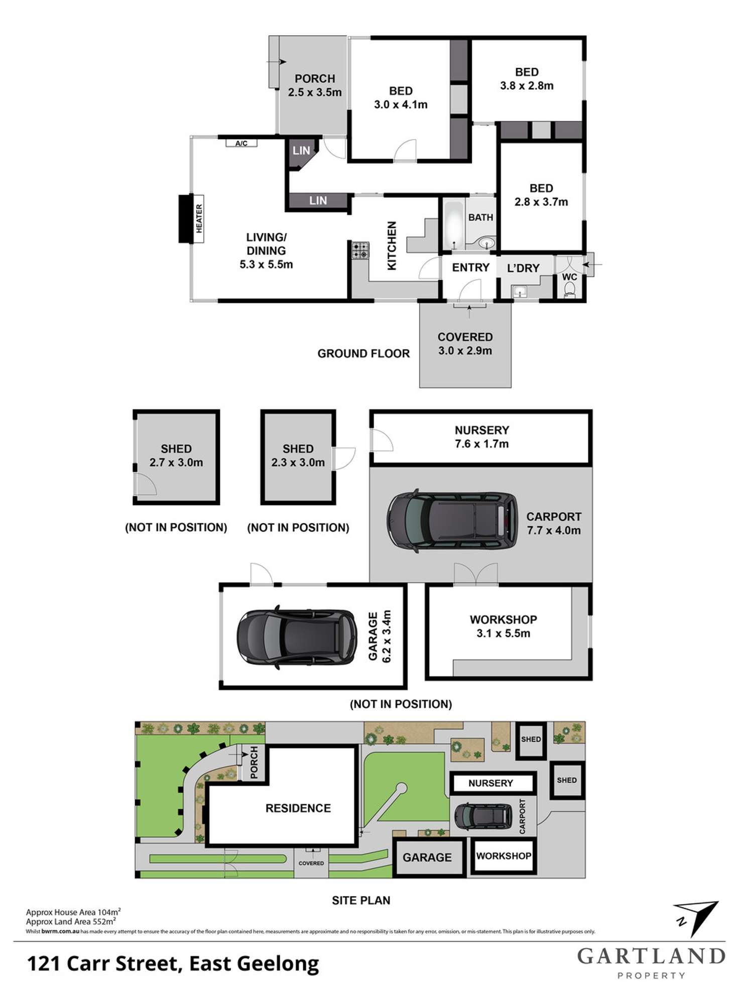 Floorplan of Homely house listing, 121 Carr Street, East Geelong VIC 3219