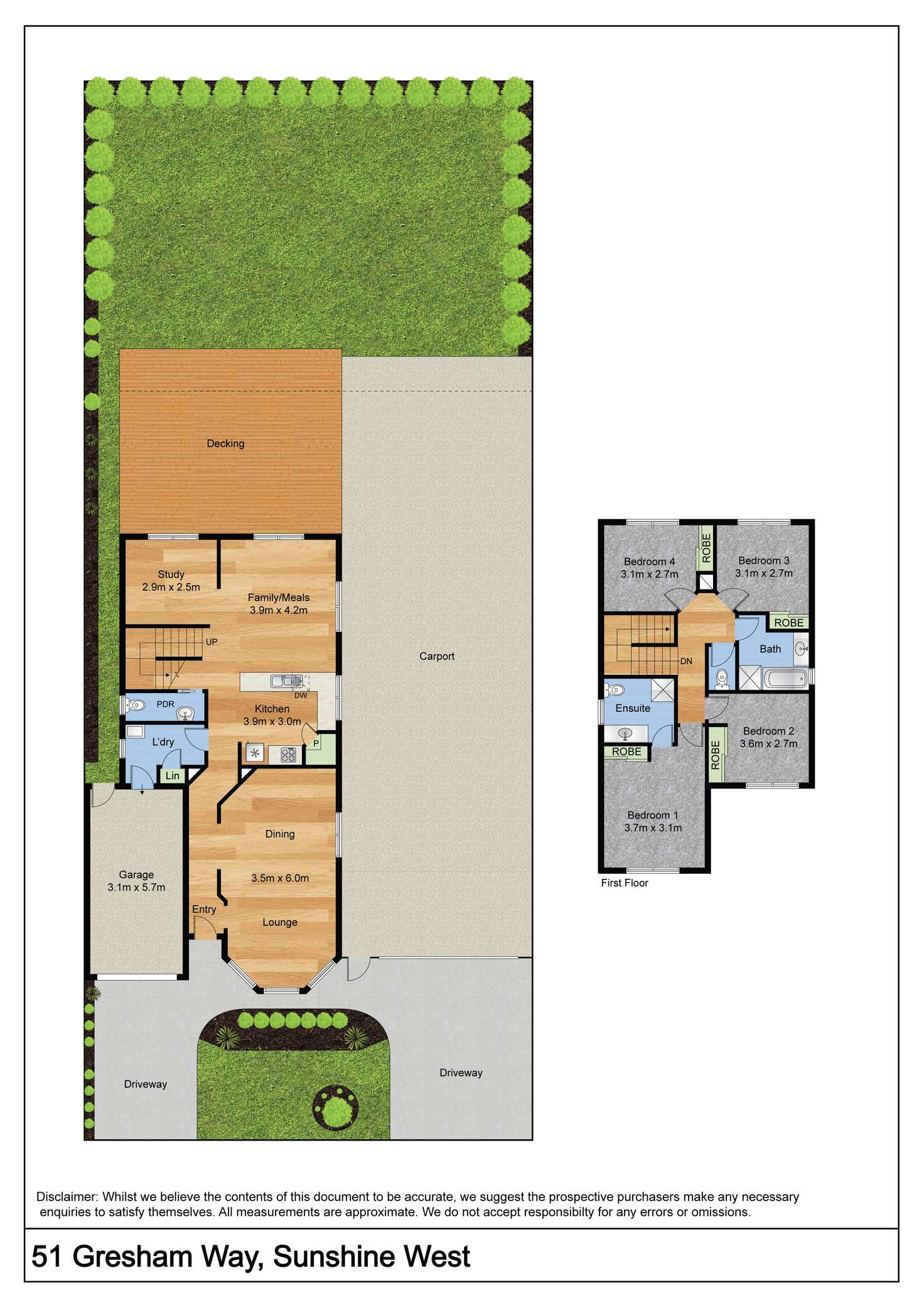 Floorplan of Homely house listing, 51 Gresham Way, Sunshine West VIC 3020