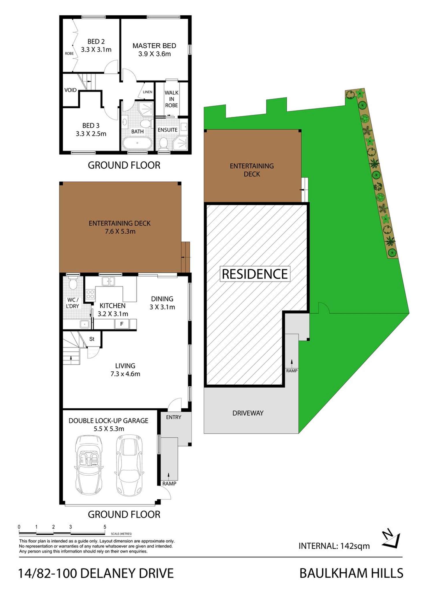 Floorplan of Homely townhouse listing, 14/82-100 Delaney Drive, Baulkham Hills NSW 2153