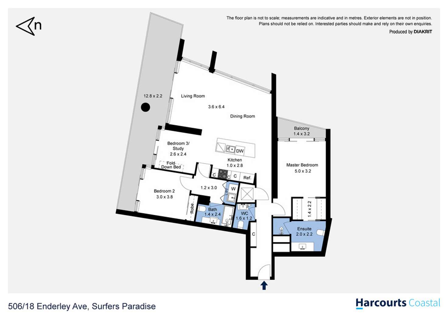 Floorplan of Homely apartment listing, 18 Enderley Avenue, Surfers Paradise QLD 4217