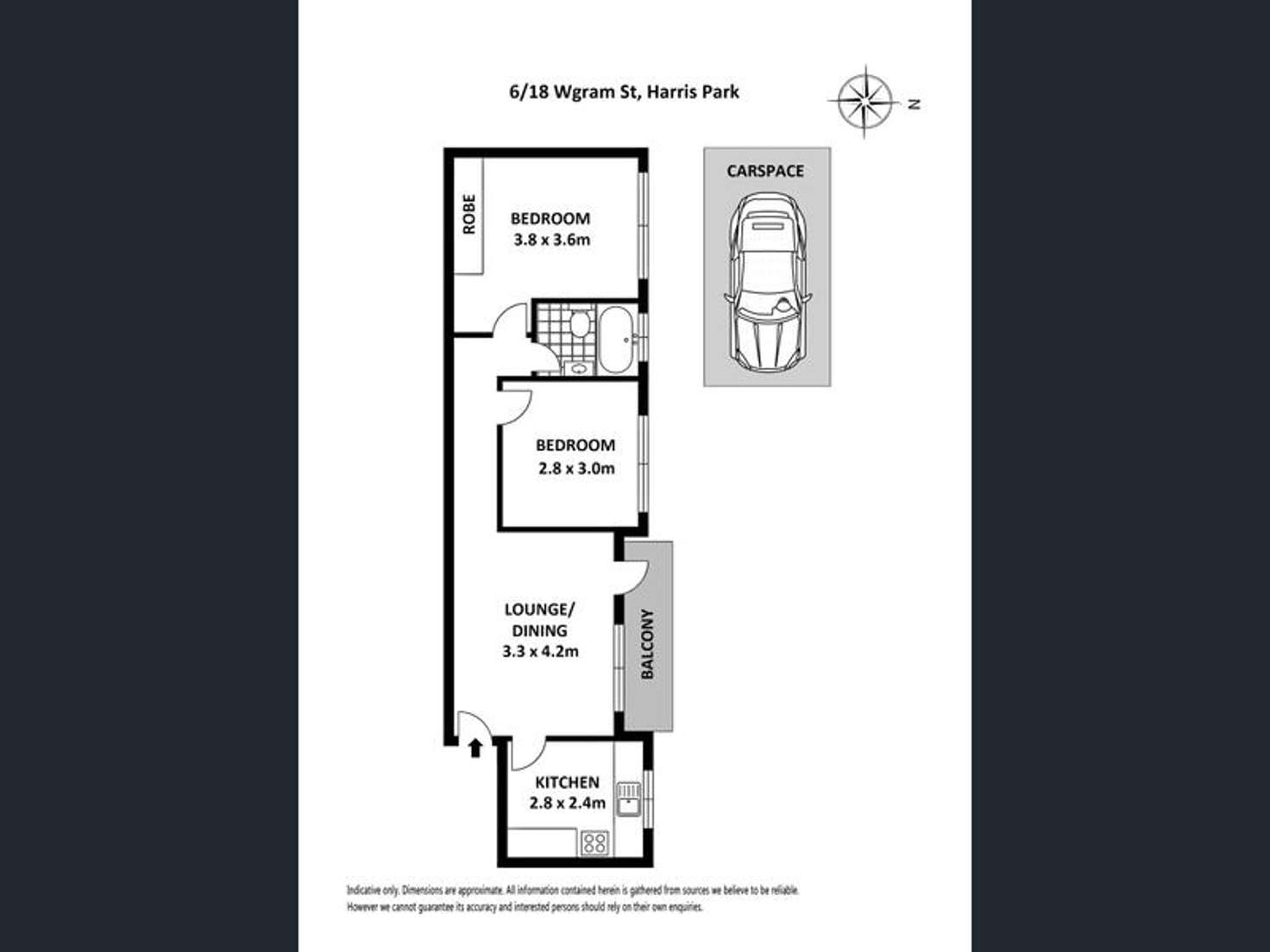 Floorplan of Homely unit listing, 6/18 WIGRAM STREET, Harris Park NSW 2150