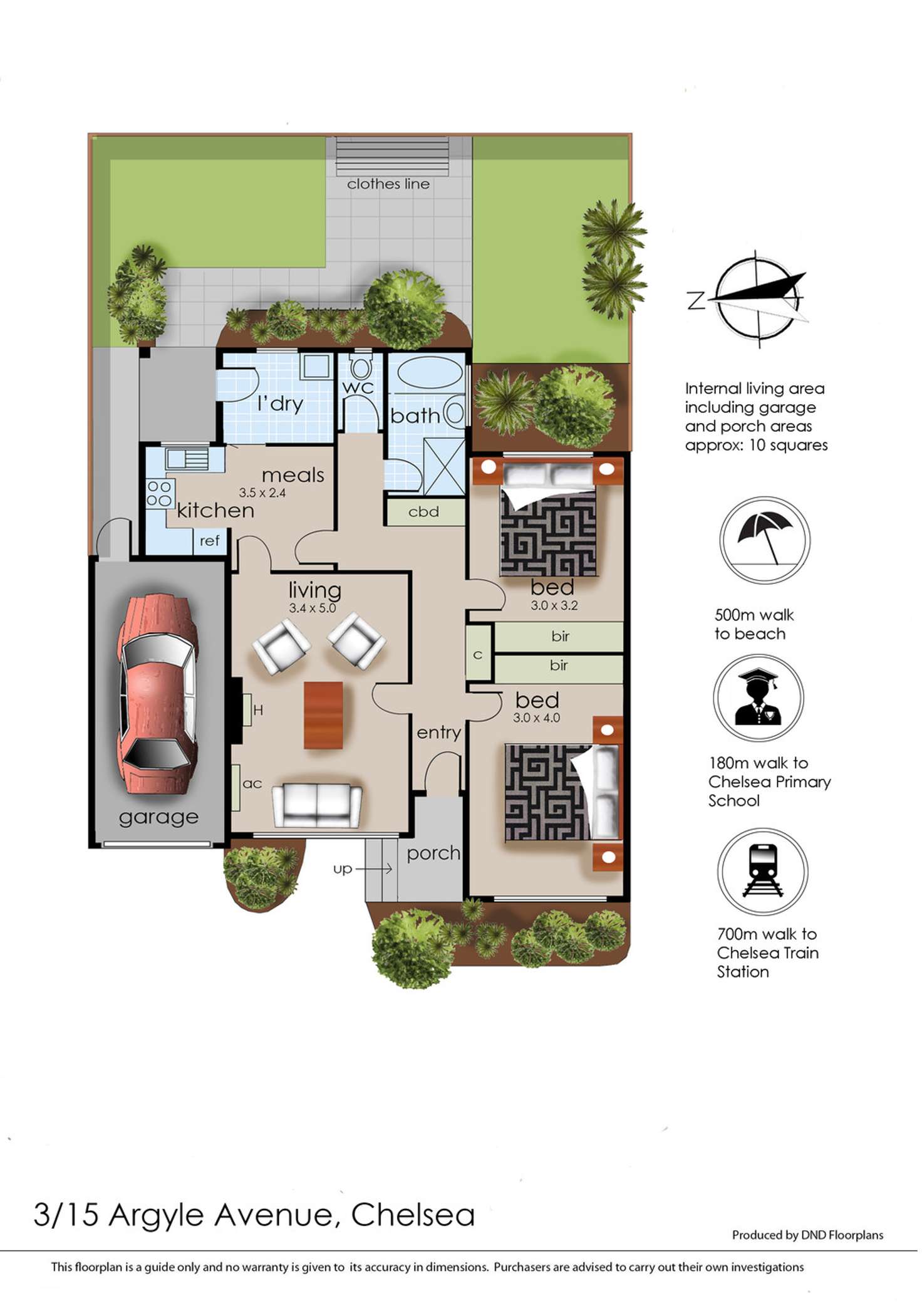 Floorplan of Homely unit listing, 3/15 Argyle Avenue, Chelsea VIC 3196