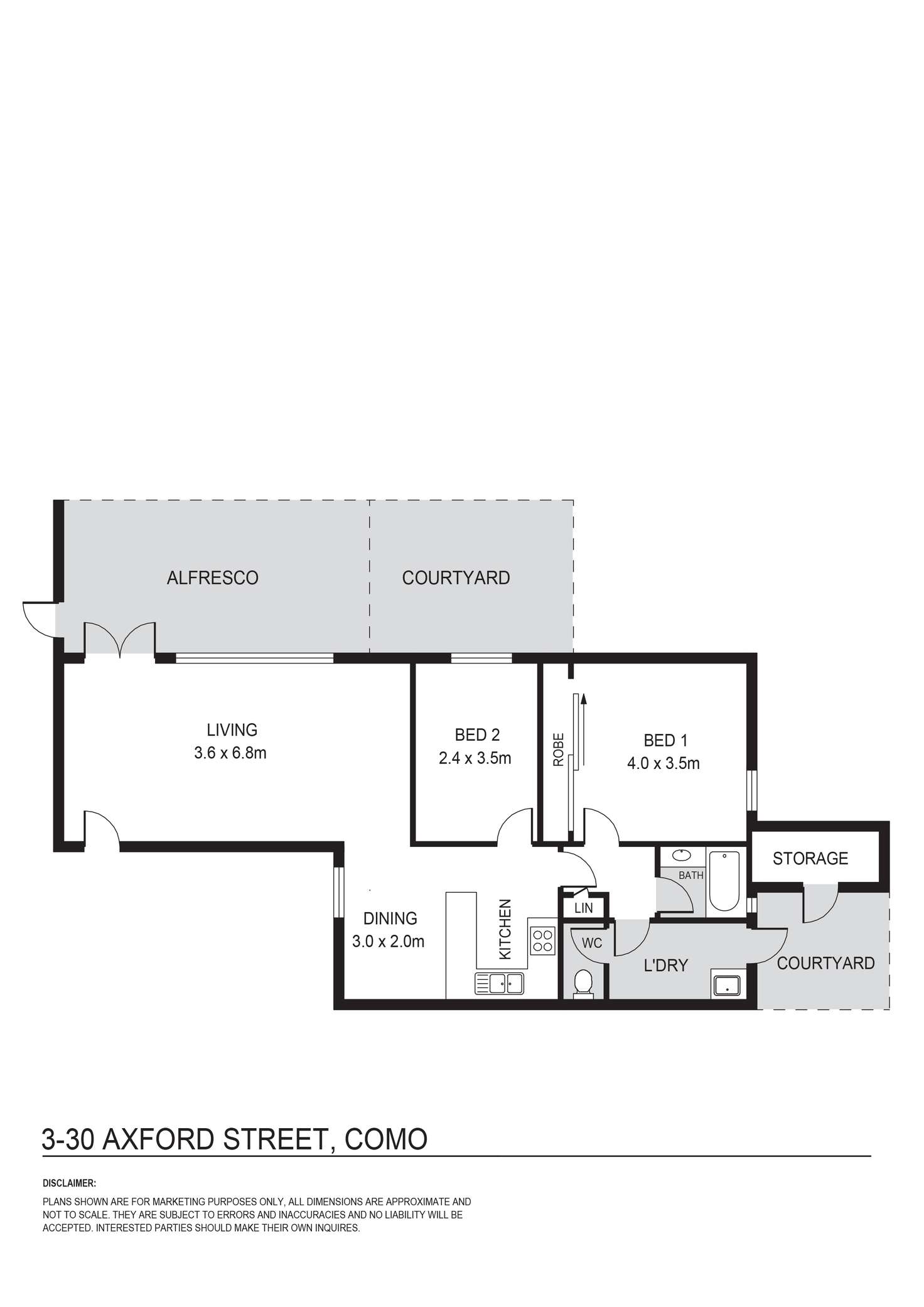 Floorplan of Homely villa listing, 3/30 Axford Street, Como WA 6152