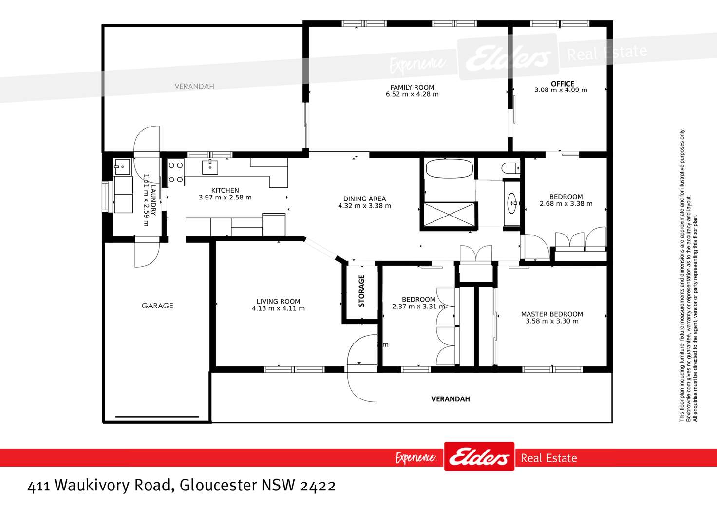 Floorplan of Homely acreageSemiRural listing, 411 Waukivory Road, Gloucester NSW 2422