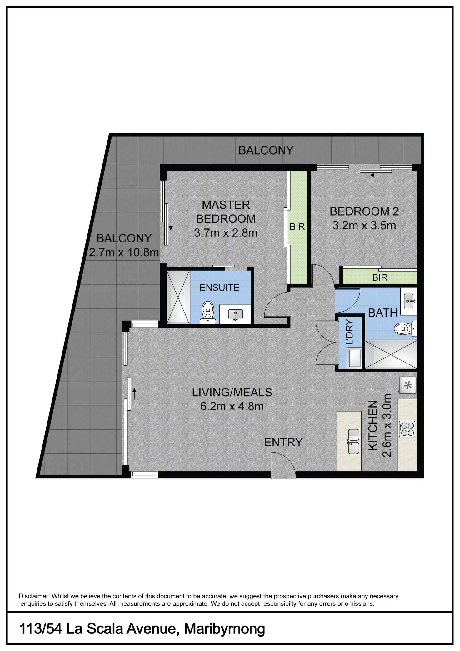 Floorplan of Homely apartment listing, 113/54 La Scala Avenue, Maribyrnong VIC 3032