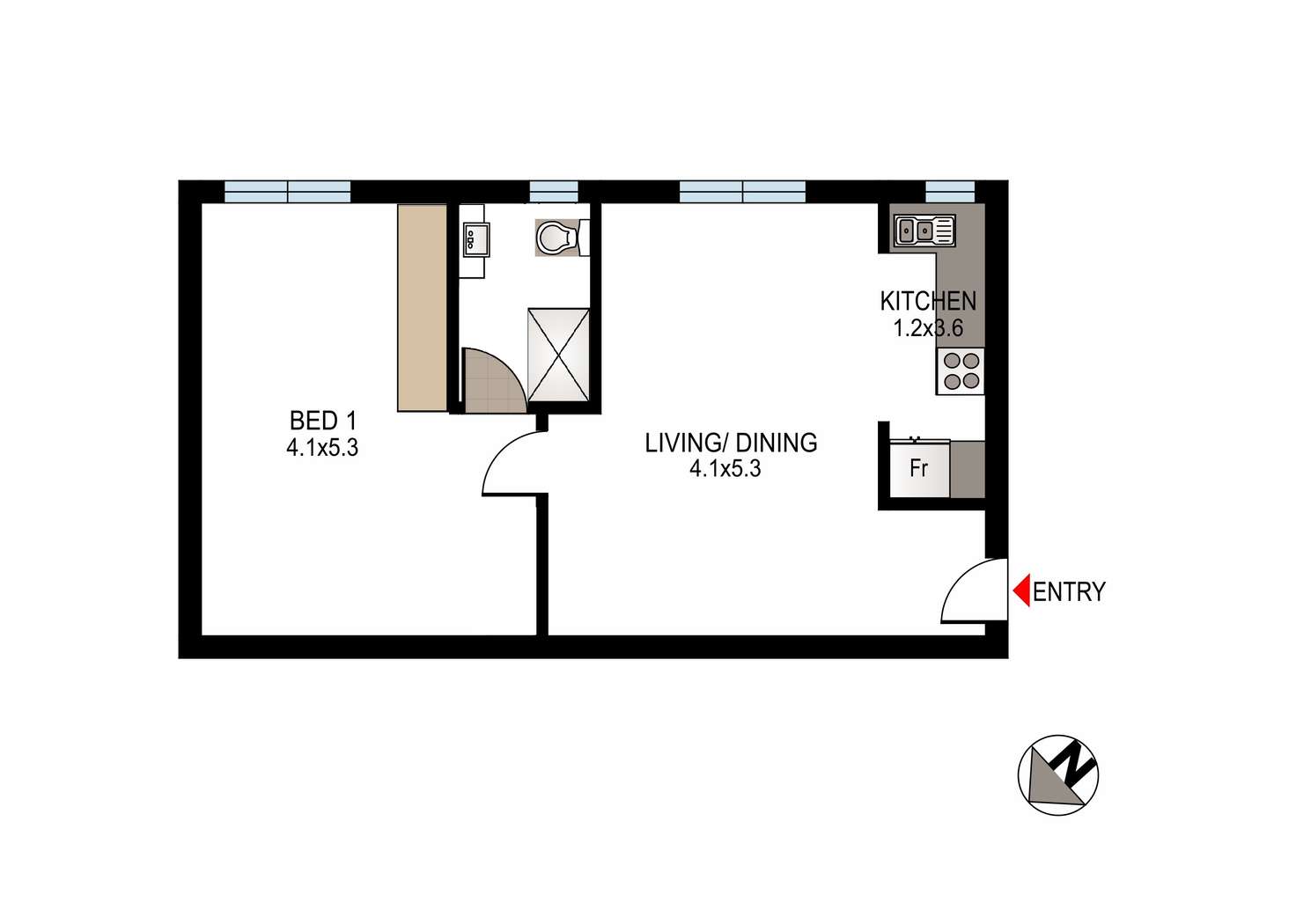 Floorplan of Homely apartment listing, 1/32 Roscoe Street, Bondi Beach NSW 2026