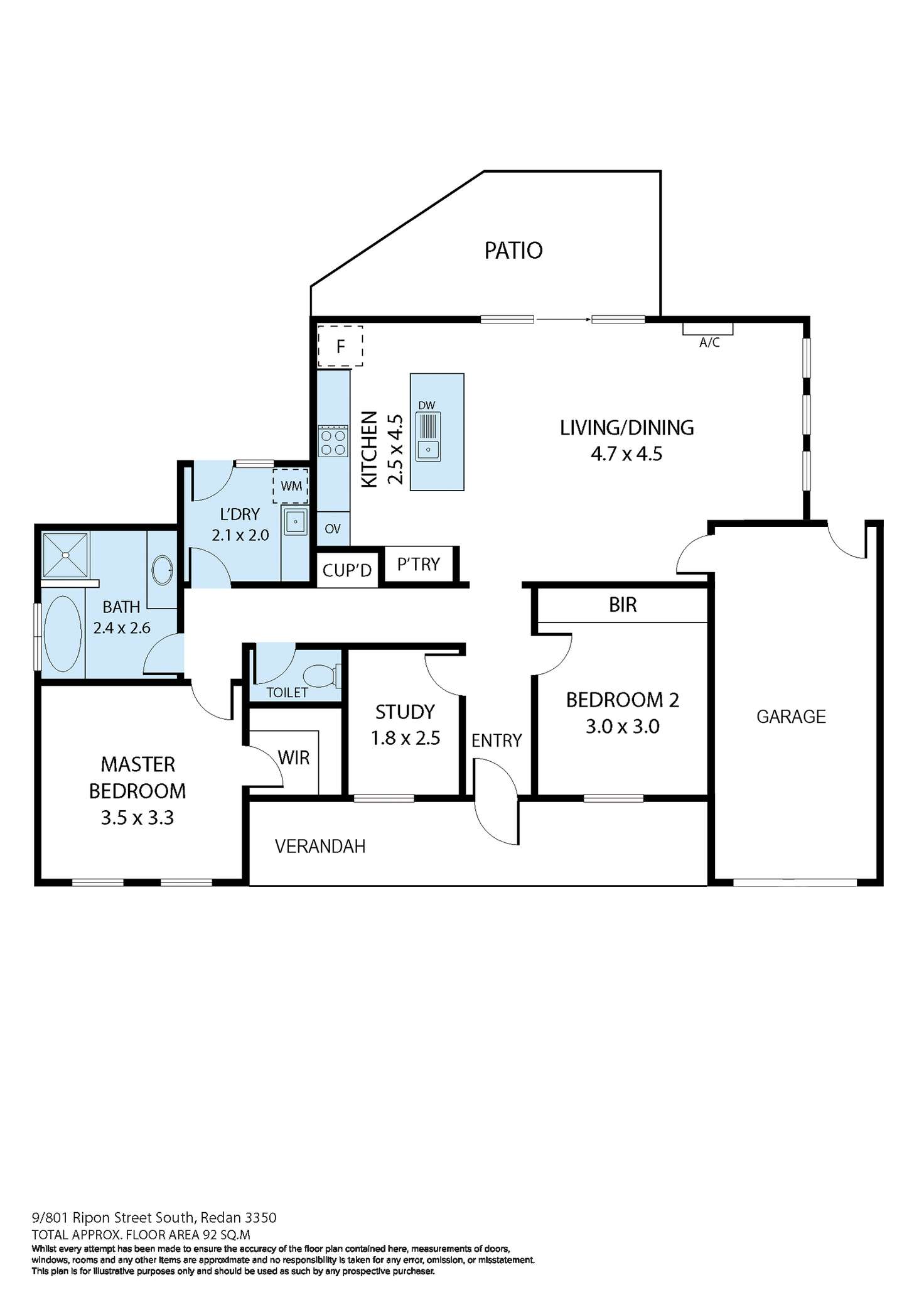 Floorplan of Homely house listing, 9/801 Ripon Street South, Redan VIC 3350