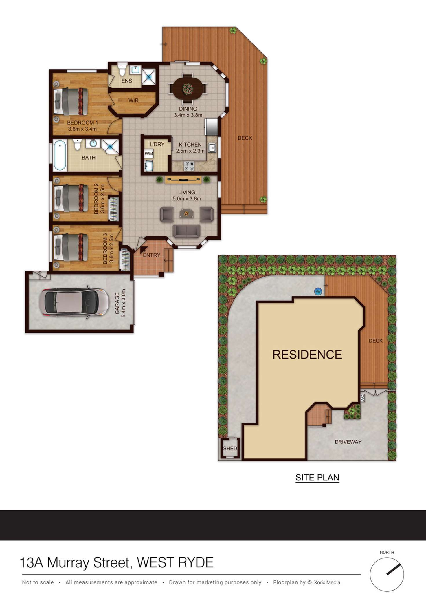 Floorplan of Homely townhouse listing, 13A Murray St, West Ryde NSW 2114