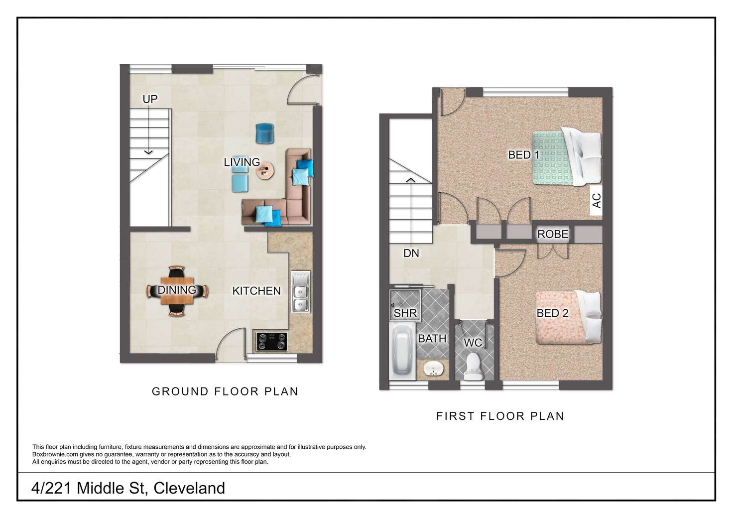 Floorplan of Homely townhouse listing, 4/221 Middle Street, Cleveland QLD 4163