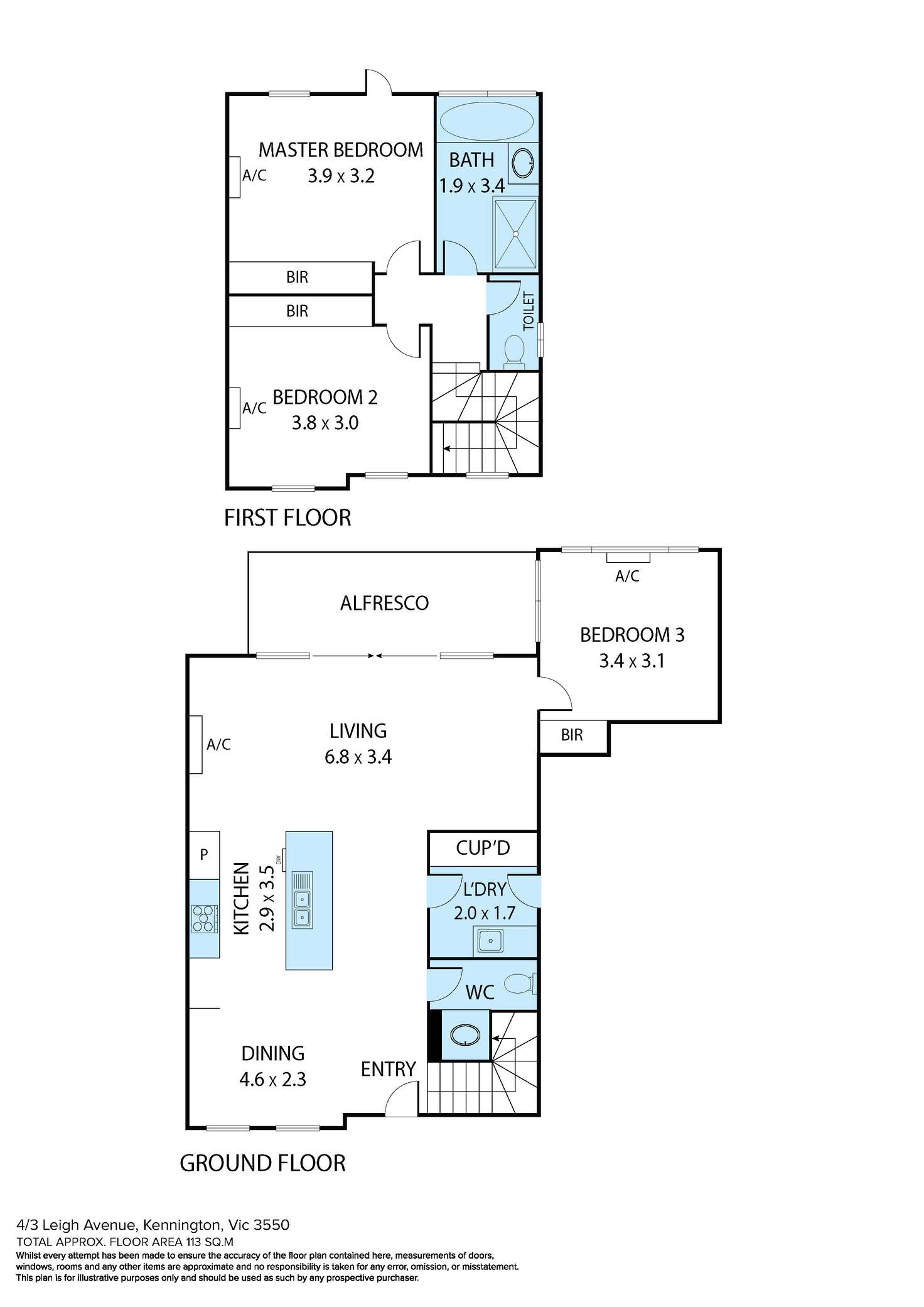 Floorplan of Homely house listing, 4/3 Leigh Avenue, Kennington VIC 3550