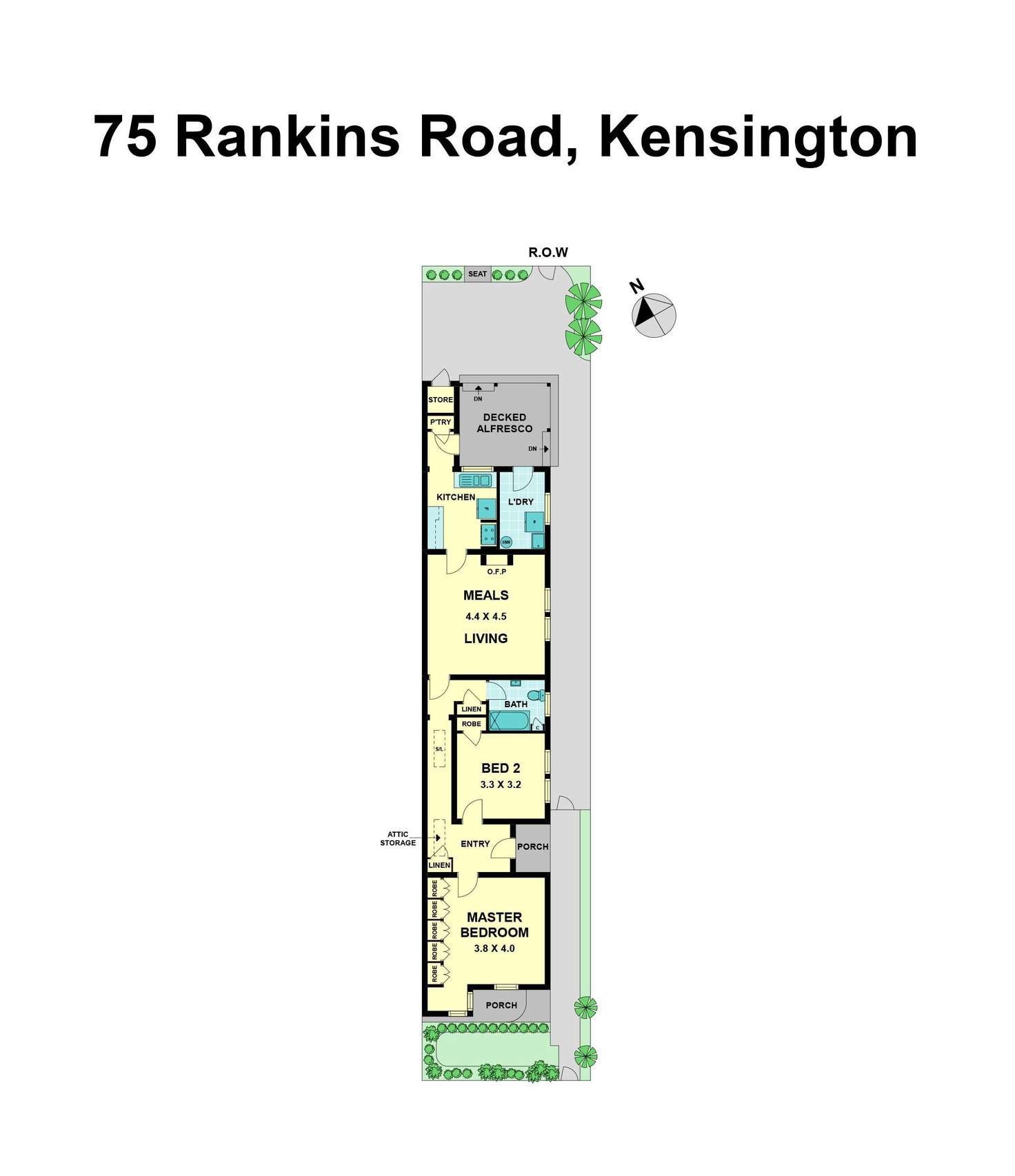Floorplan of Homely house listing, 75 Rankins Road, Kensington VIC 3031