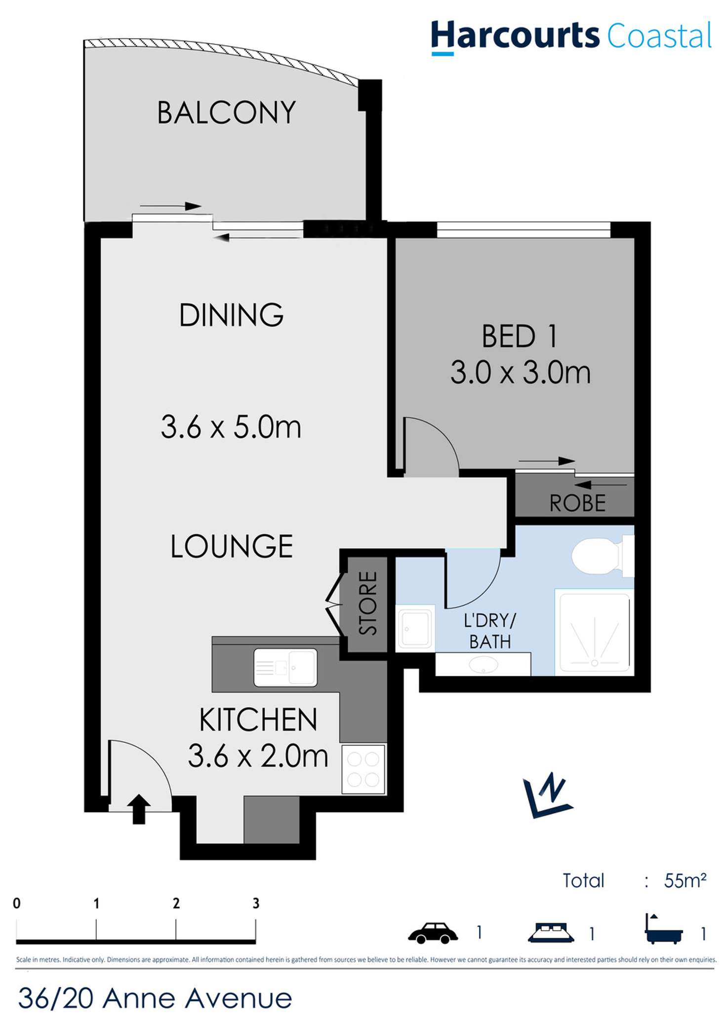 Floorplan of Homely apartment listing, 36/20 Anne Avenue, Broadbeach QLD 4218