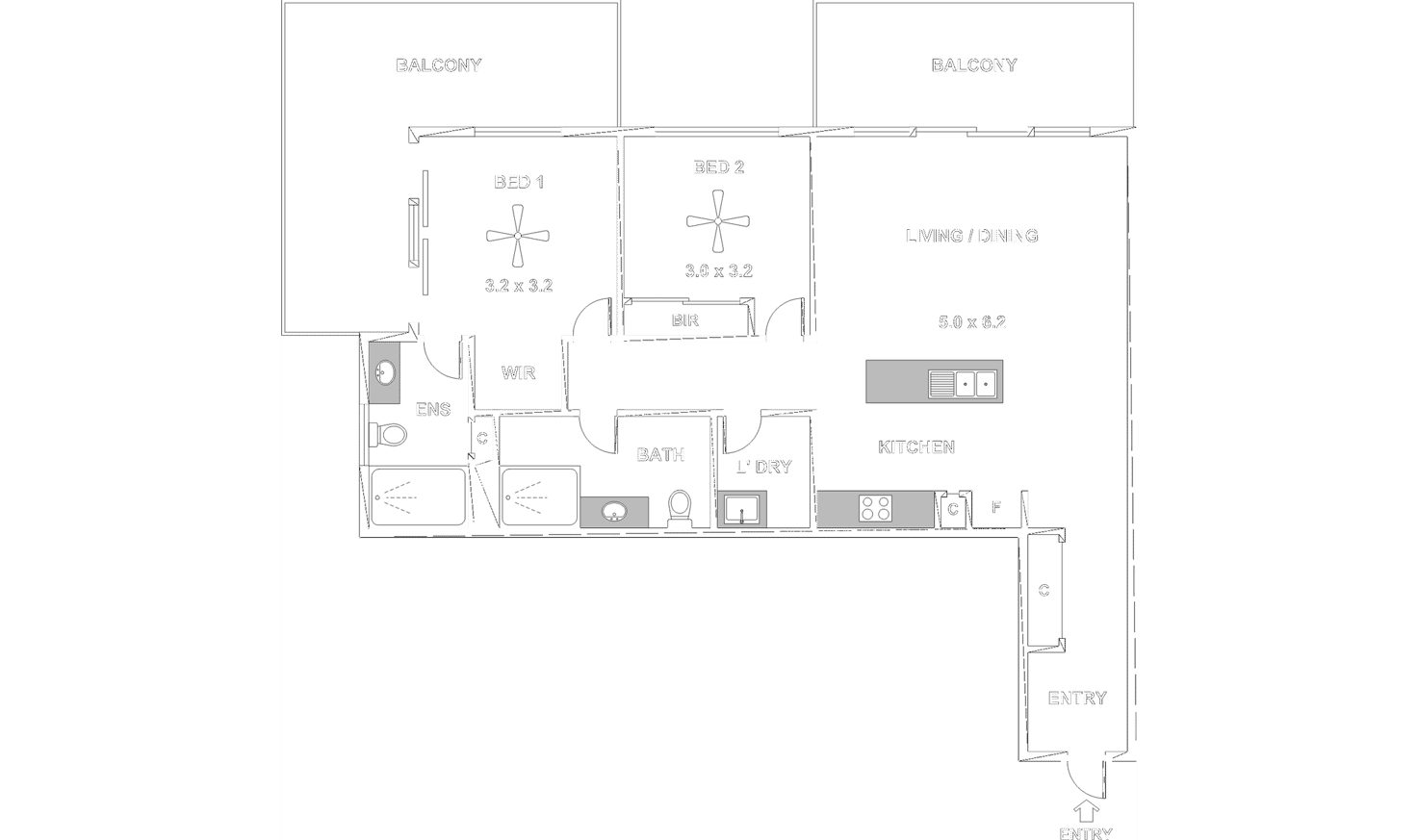 Floorplan of Homely apartment listing, 308/2 Augustine Street, Mawson Lakes SA 5095