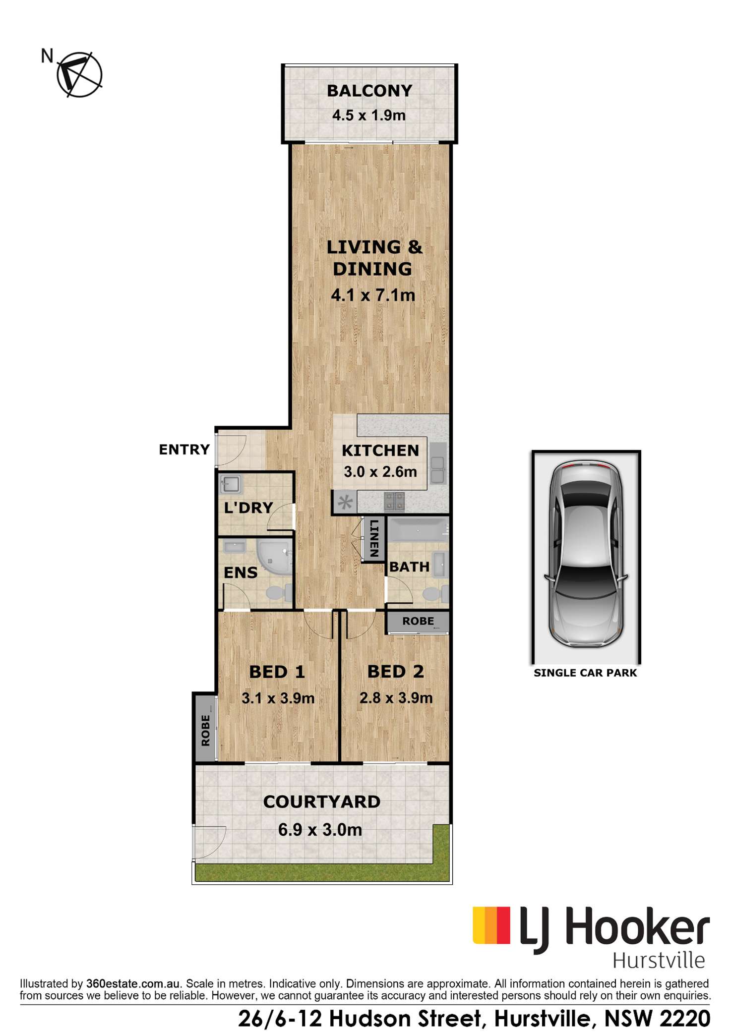 Floorplan of Homely unit listing, 26/6-12 Hudson Street, Hurstville NSW 2220