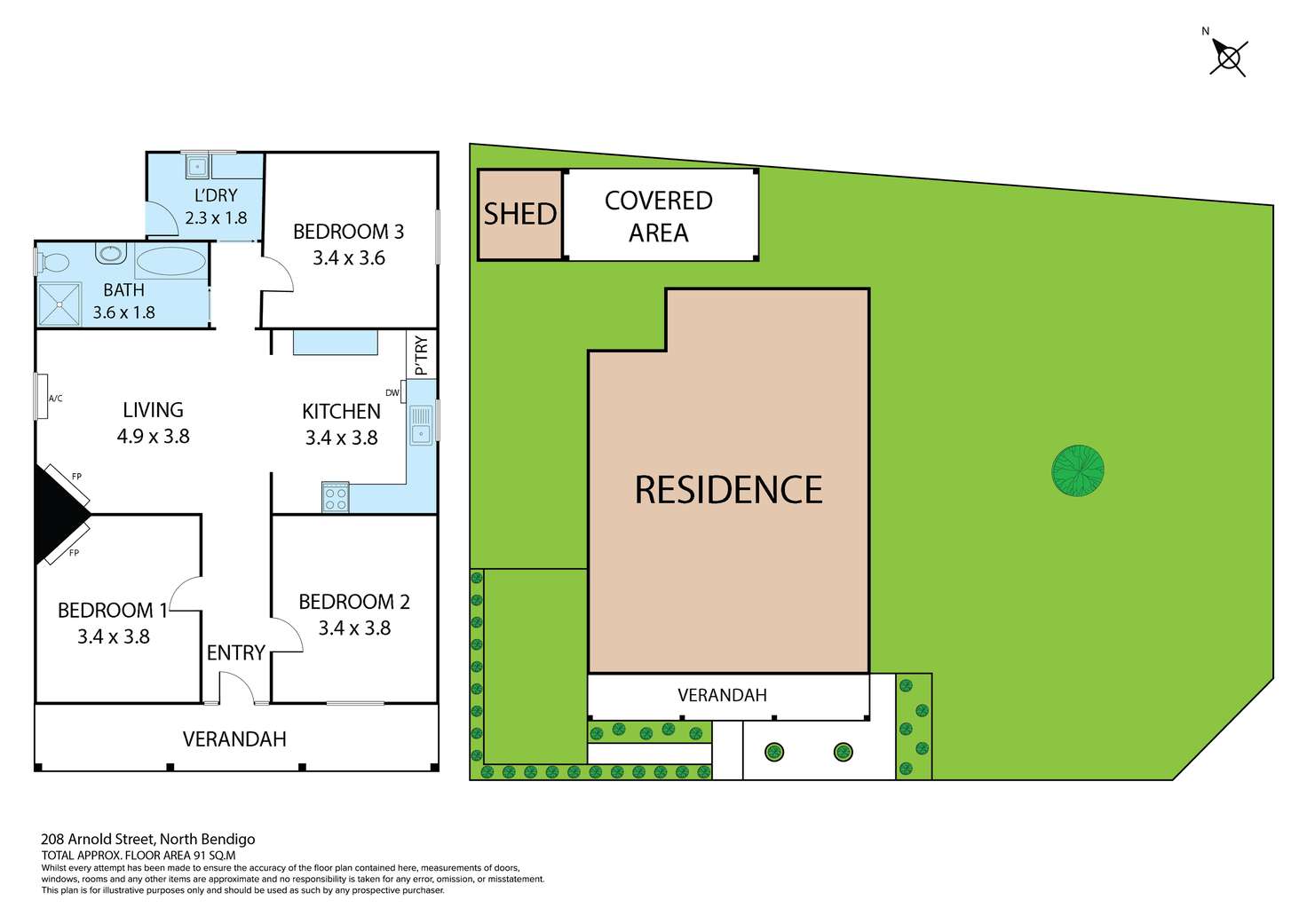 Floorplan of Homely house listing, 208 Arnold Street, Bendigo VIC 3550