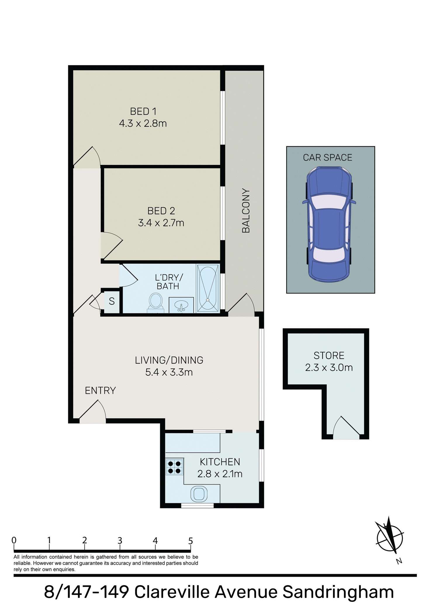 Floorplan of Homely unit listing, 8/147-149 Clareville Avenue, Sandringham NSW 2219