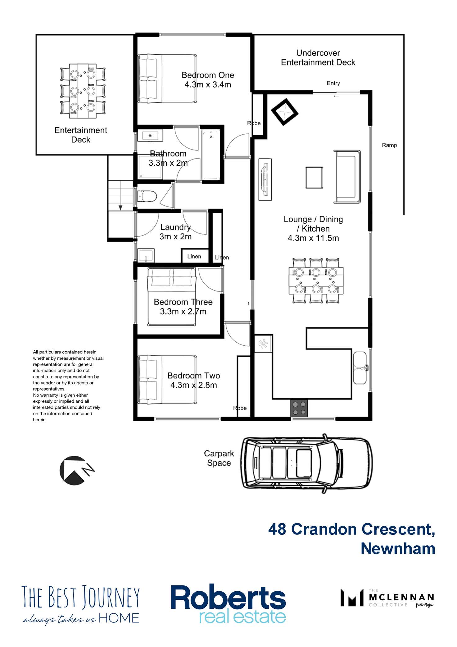 Floorplan of Homely house listing, 48 Crandon Cres, Newnham TAS 7248