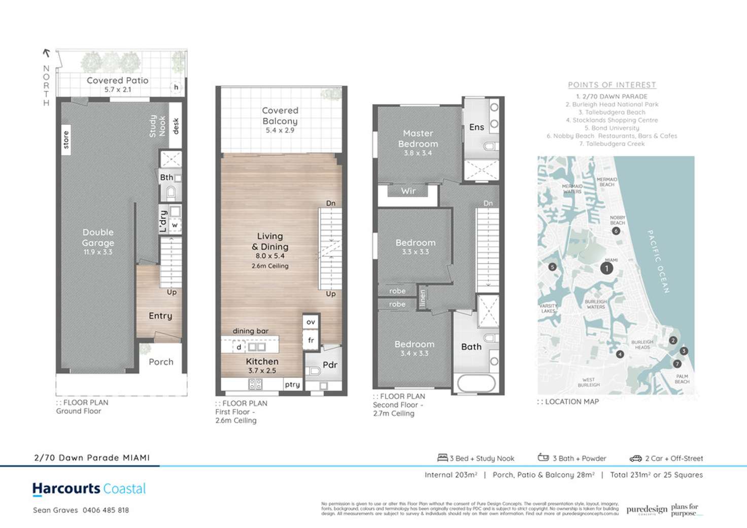 Floorplan of Homely semiDetached listing, 2/70 Dawn Parade, Miami QLD 4220