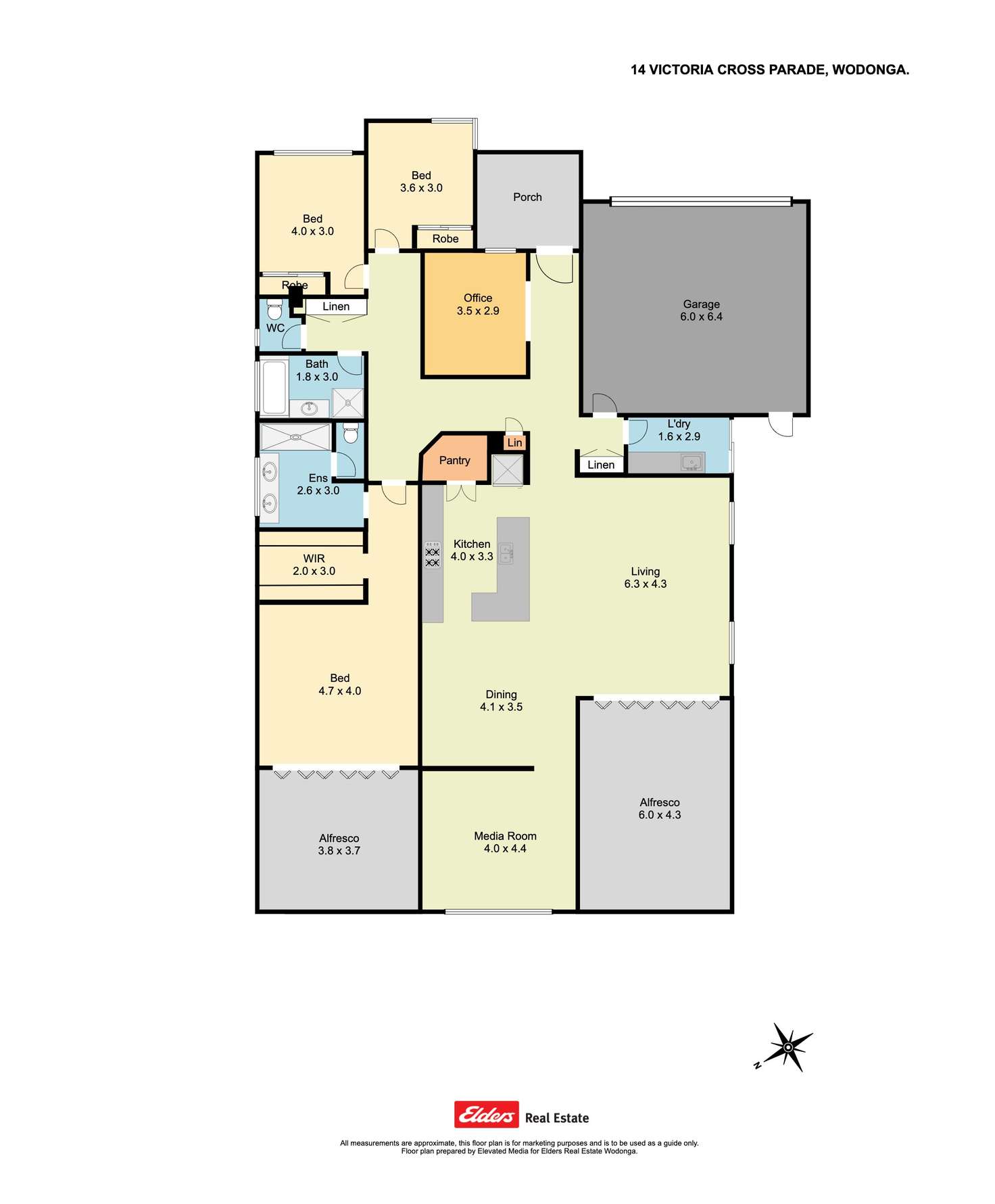 Floorplan of Homely house listing, 14 Victoria Cross Parade, Wodonga VIC 3690