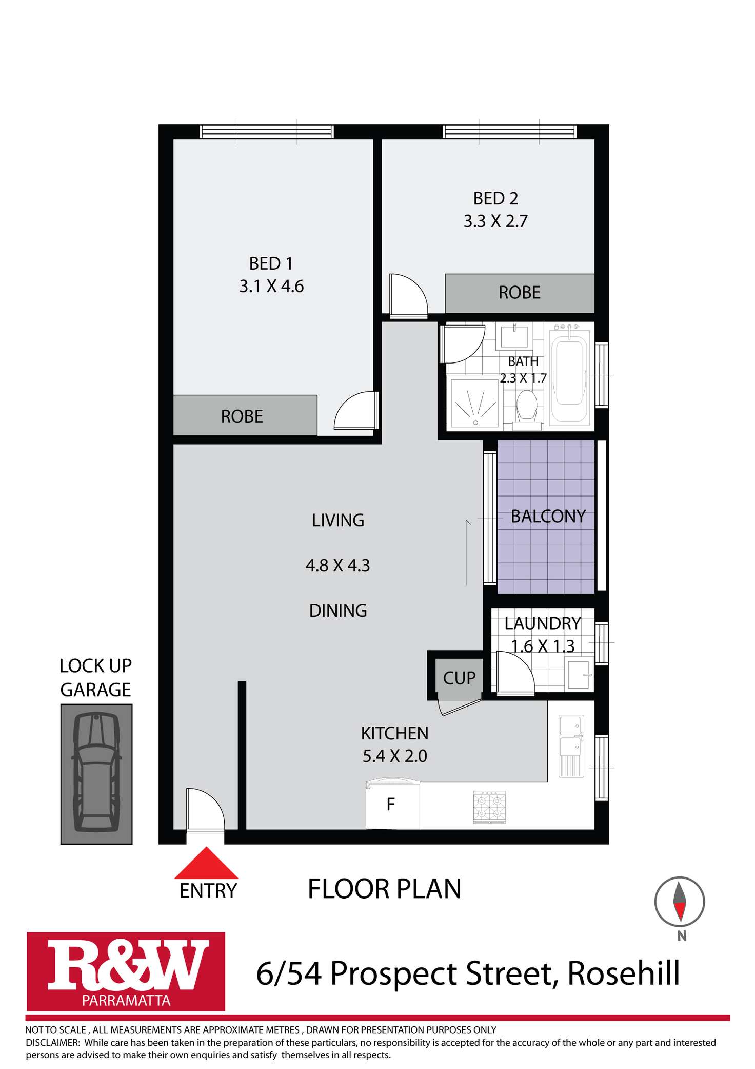 Floorplan of Homely unit listing, 6/54 Prospect Street, Rosehill NSW 2142