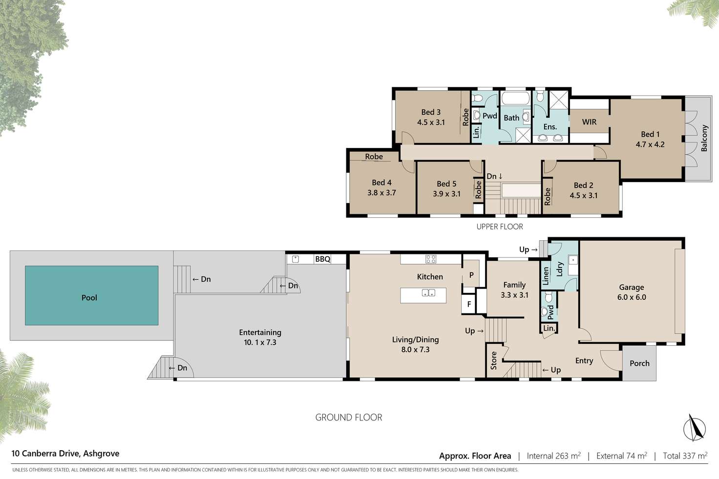 Floorplan of Homely house listing, 10 Canberra Drive, Ashgrove QLD 4060