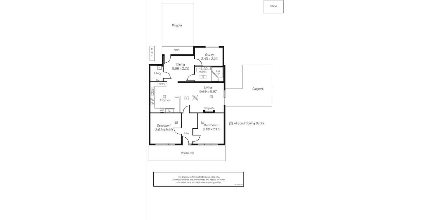 Floorplan of Homely house listing, 9 Abottsbury Place, Evandale SA 5069