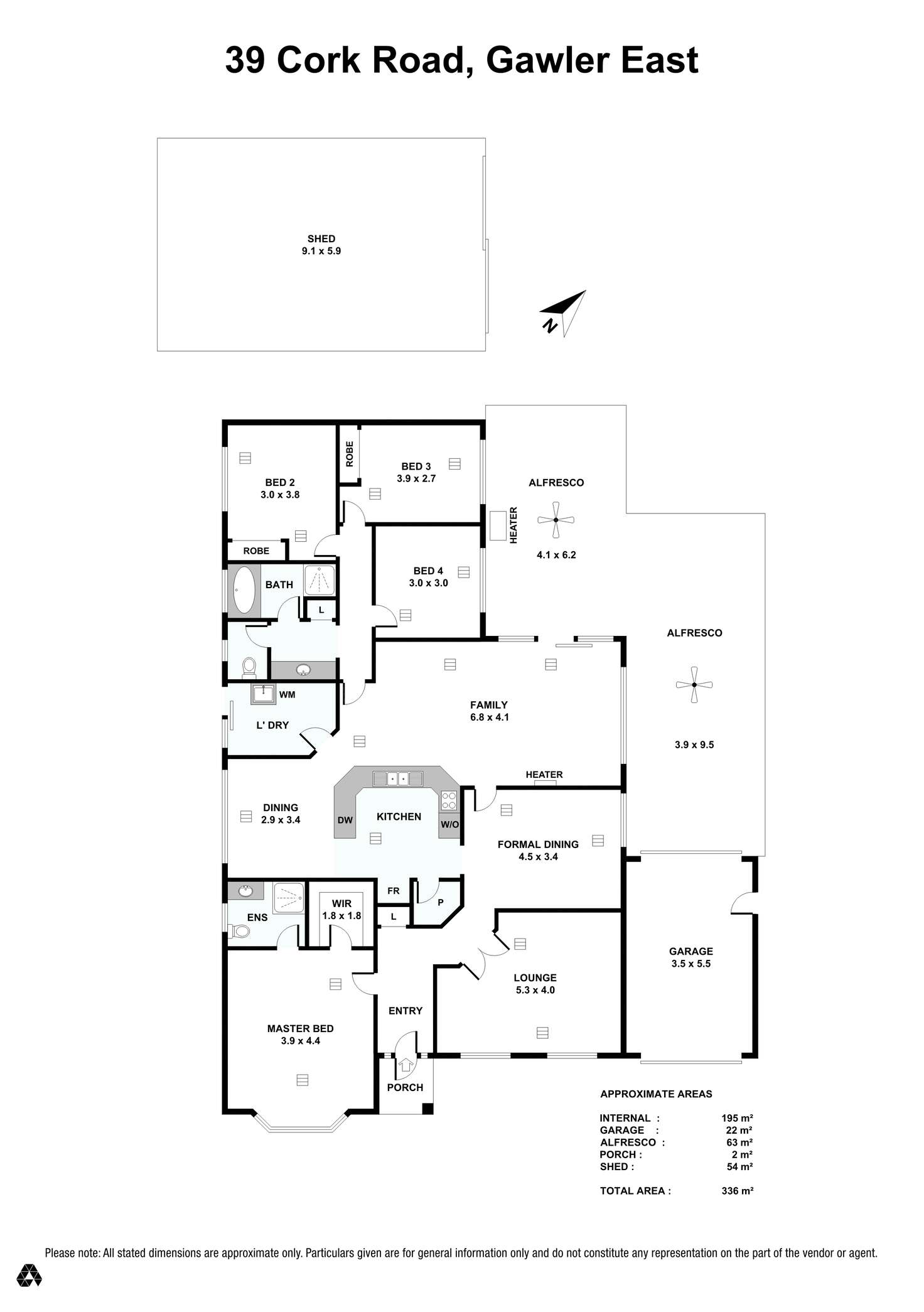 Floorplan of Homely house listing, 39 Cork Road, Gawler East SA 5118