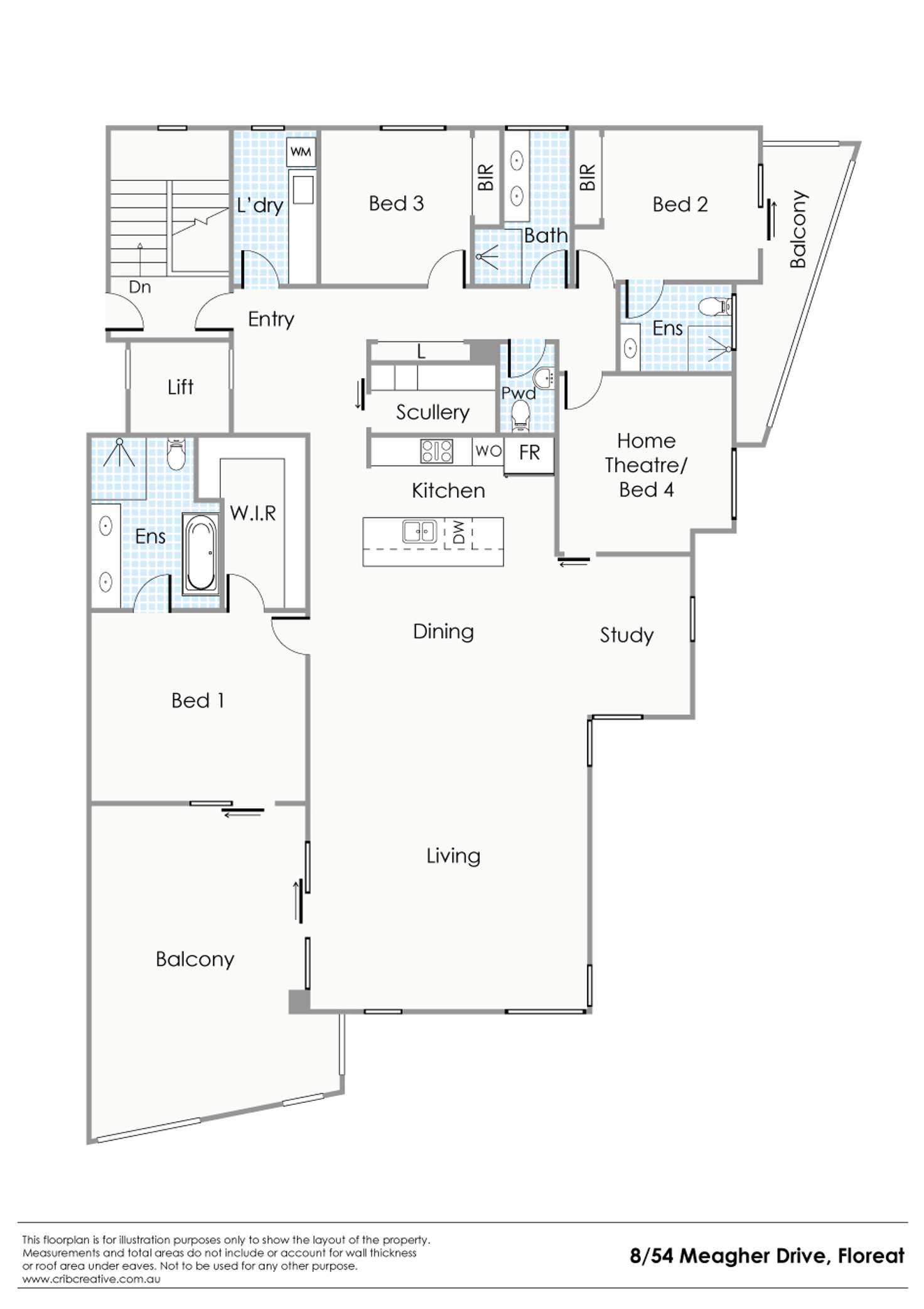 Floorplan of Homely apartment listing, 8/54 Meagher Drive, Floreat WA 6014