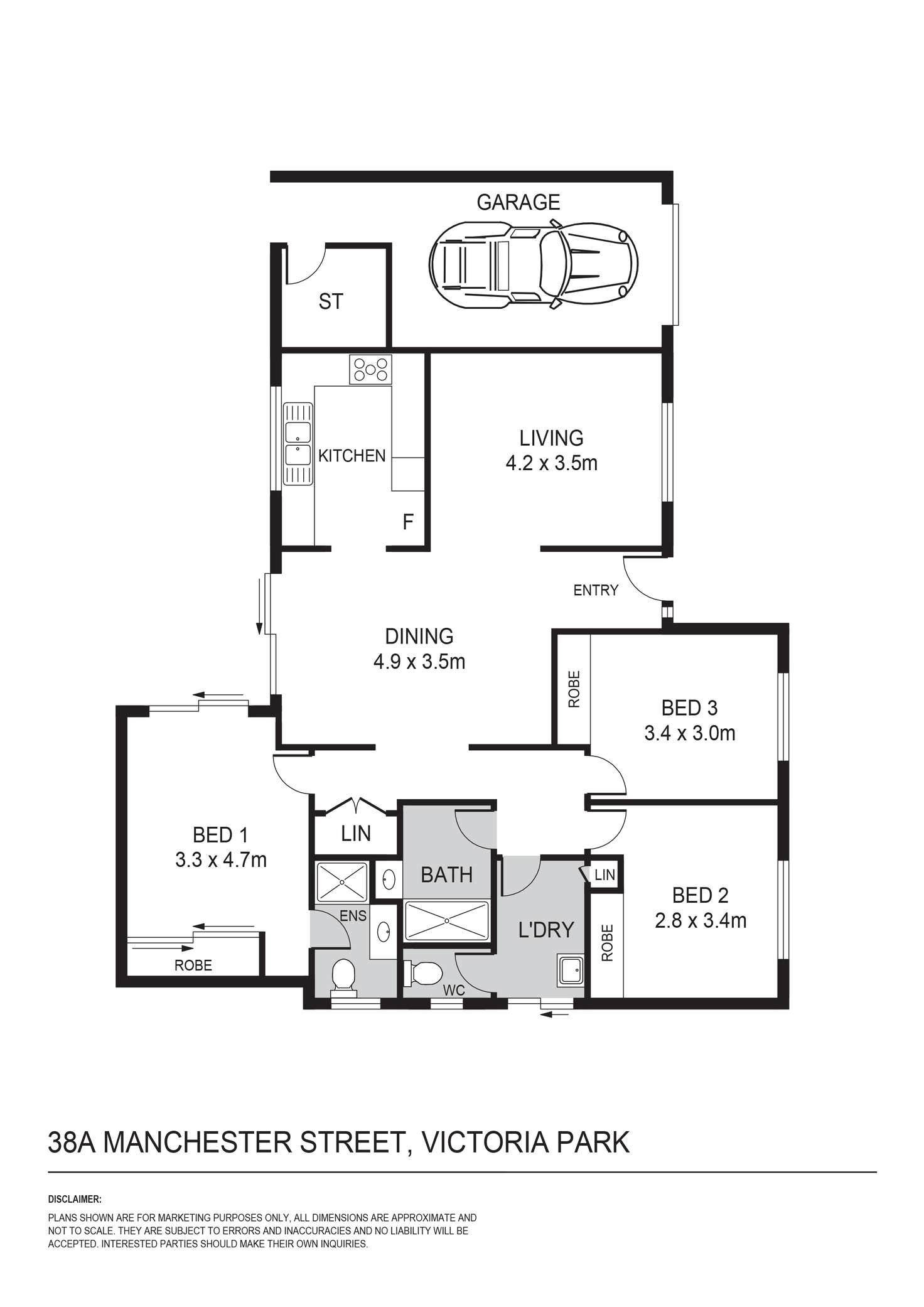Floorplan of Homely house listing, 38A Manchester Street, Victoria Park WA 6100