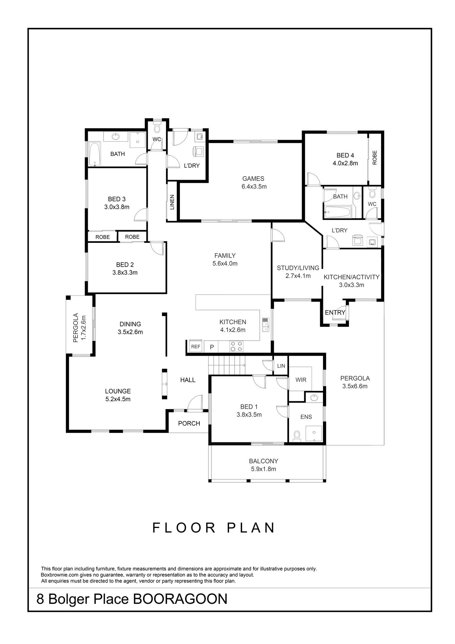 Floorplan of Homely house listing, 8 Bolger Place, Booragoon WA 6154