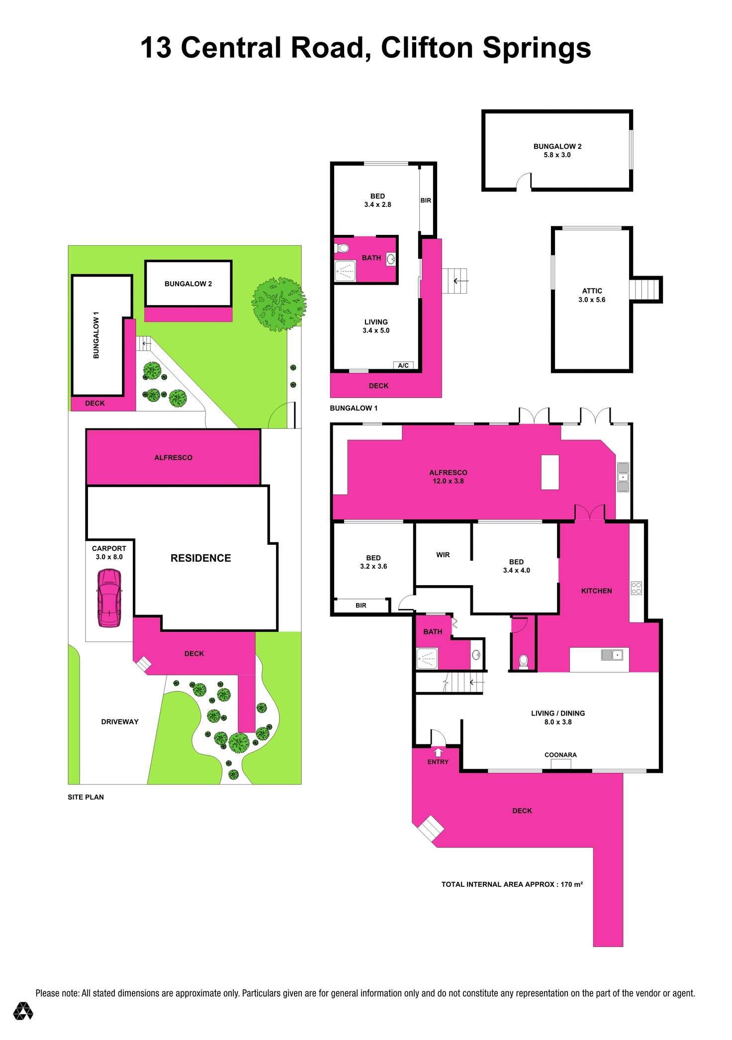 Floorplan of Homely house listing, 13 Central Road, Clifton Springs VIC 3222