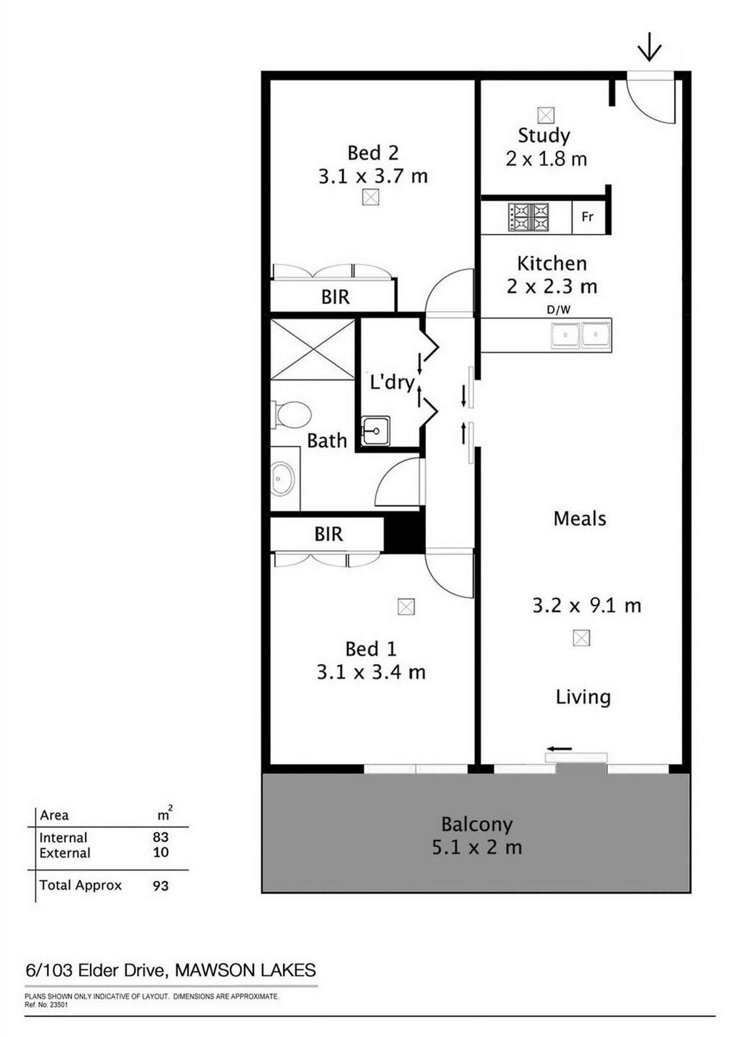 Floorplan of Homely house listing, 6/103 Elder Drive, Mawson Lakes SA 5095