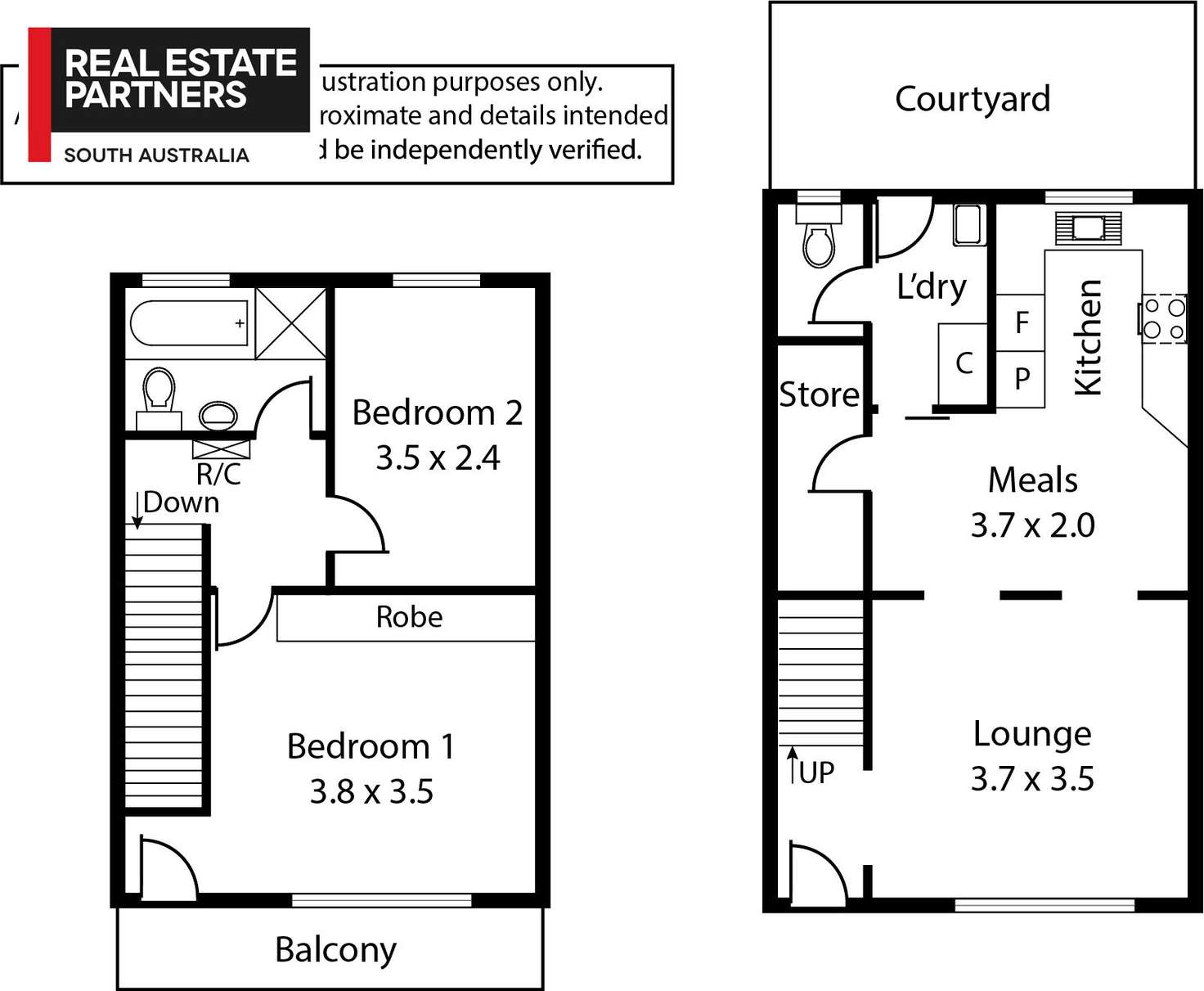 Floorplan of Homely house listing, 1/573 Lower North East Road, Campbelltown SA 5074