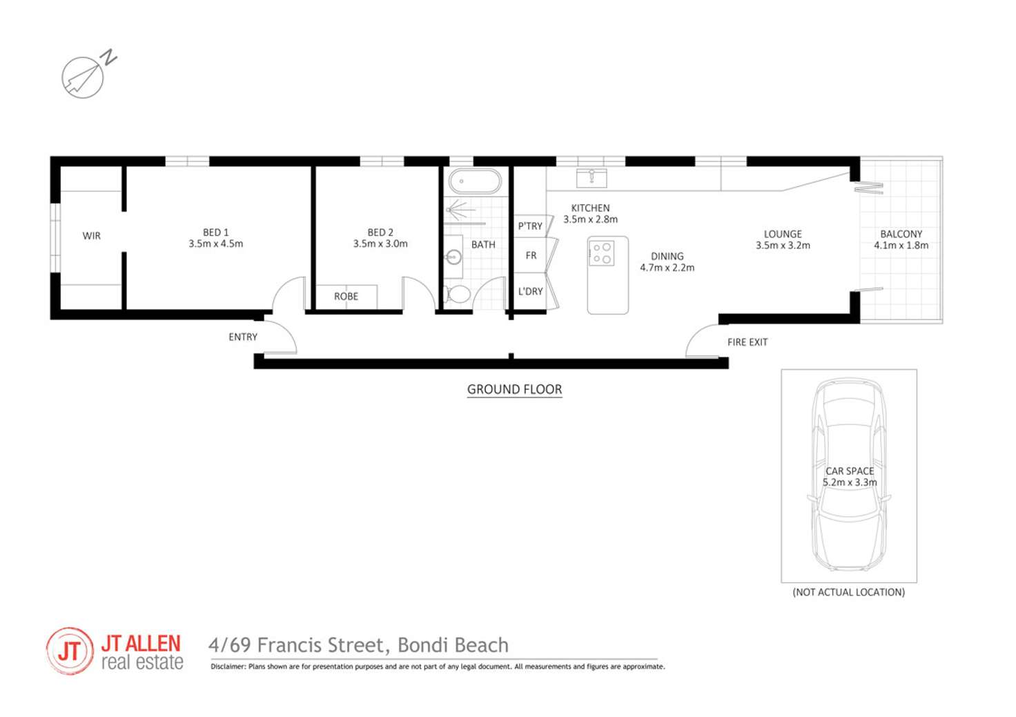 Floorplan of Homely apartment listing, 4/69 Francis Street, Bondi Beach NSW 2026