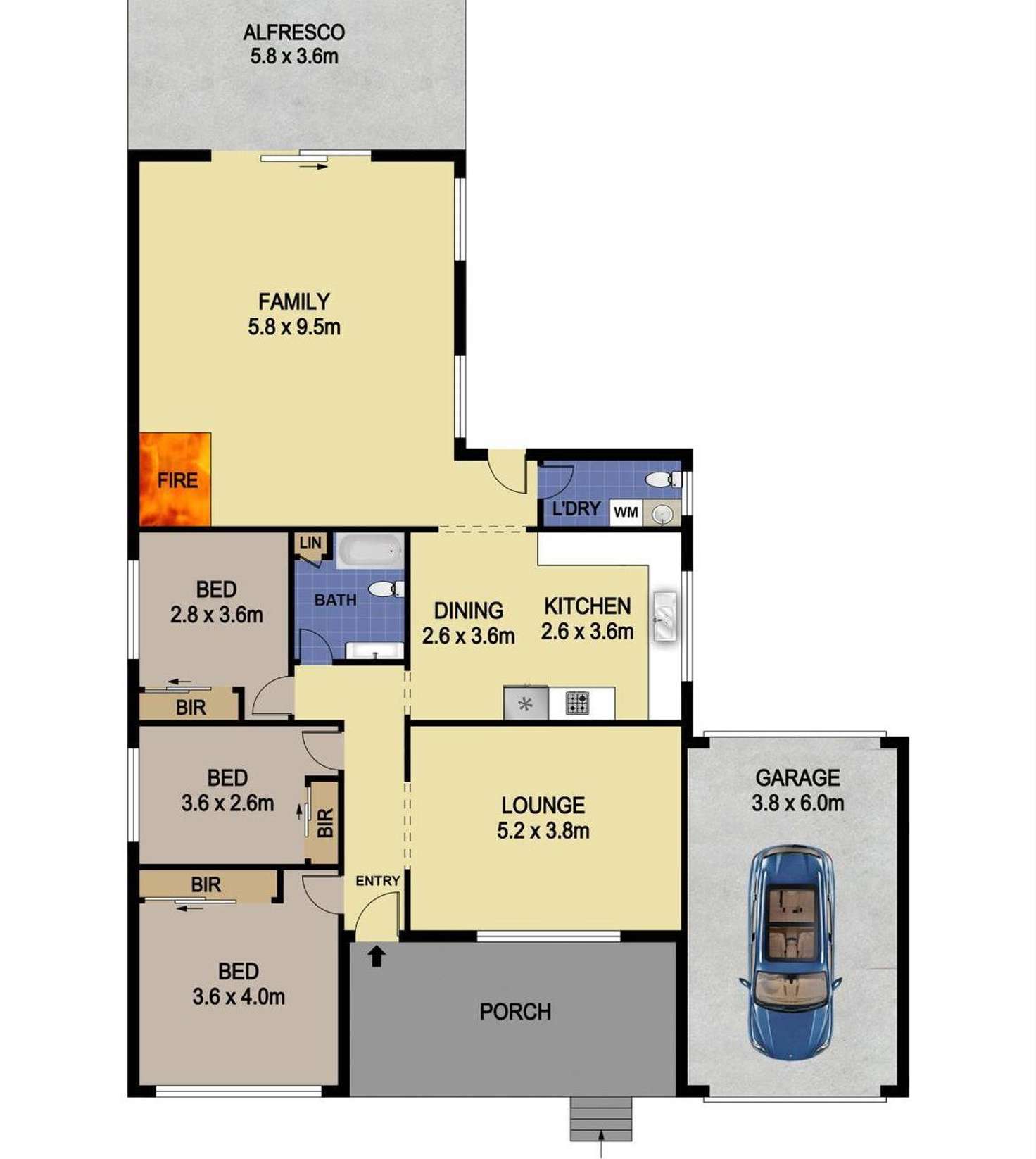 Floorplan of Homely house listing, 28 Denison Avenue, Lurnea NSW 2170