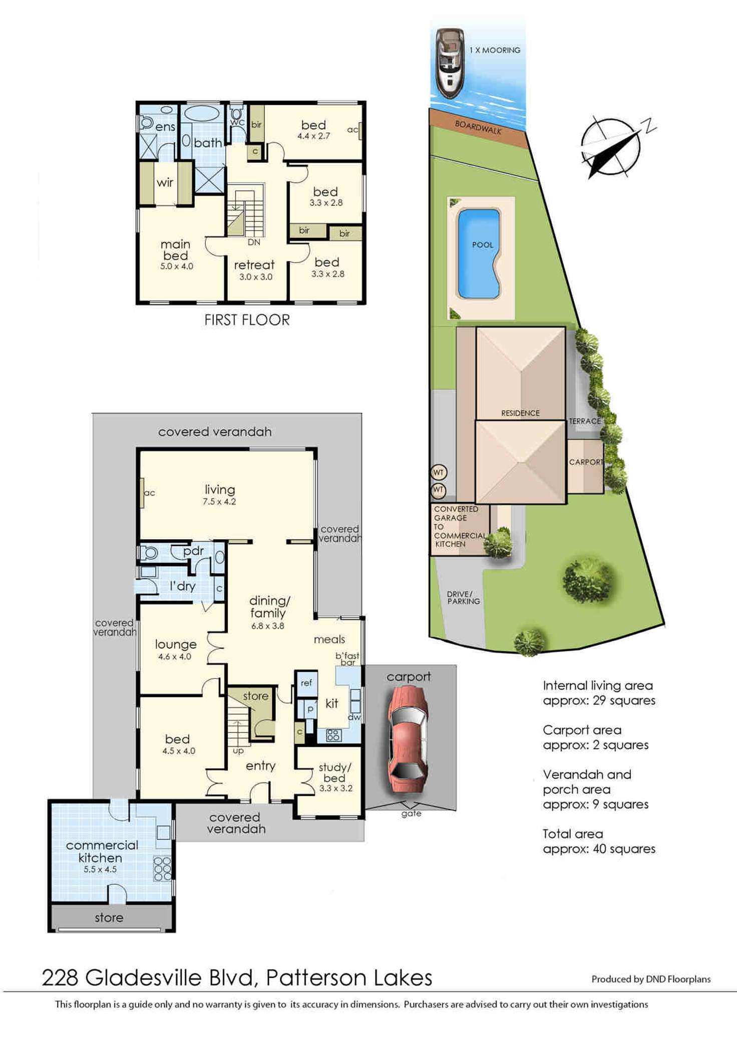 Floorplan of Homely house listing, 228 Gladesville Boulevard, Patterson Lakes VIC 3197