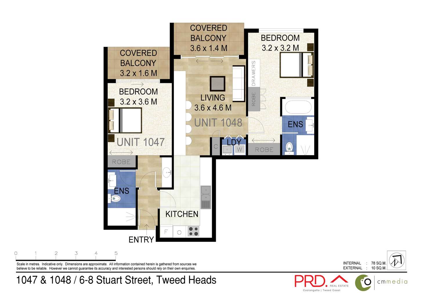 Floorplan of Homely unit listing, 1047-1048/6-8 Stuart Street, Tweed Heads NSW 2485