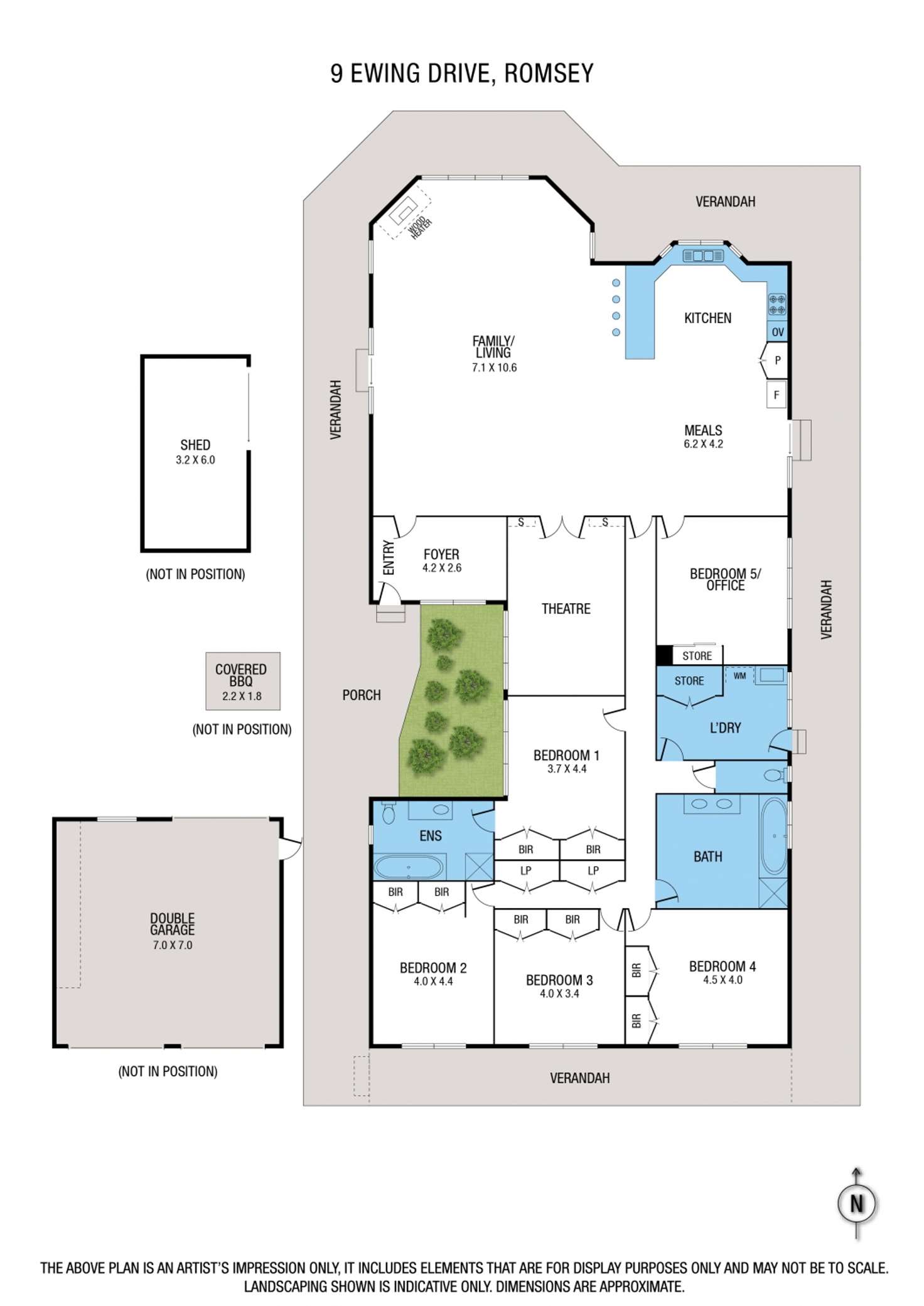 Floorplan of Homely house listing, 9 Ewing Drive, Romsey VIC 3434