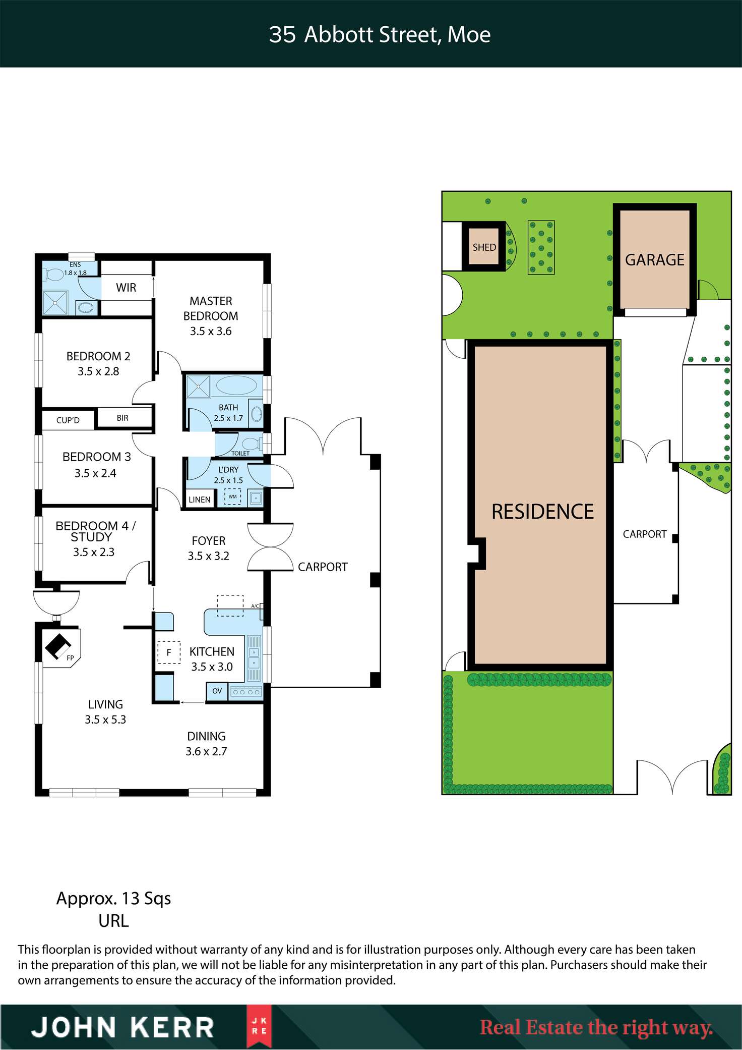 Floorplan of Homely house listing, 35 Abbott Street, Moe VIC 3825