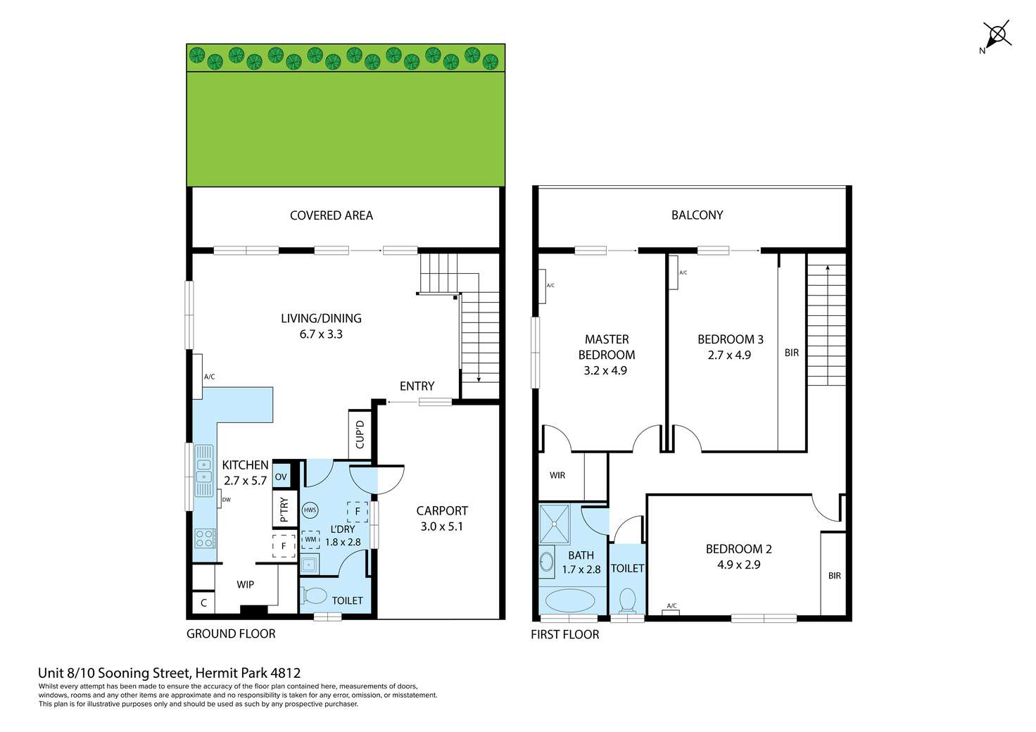 Floorplan of Homely unit listing, 8/10 Sooning Street, Hermit Park QLD 4812