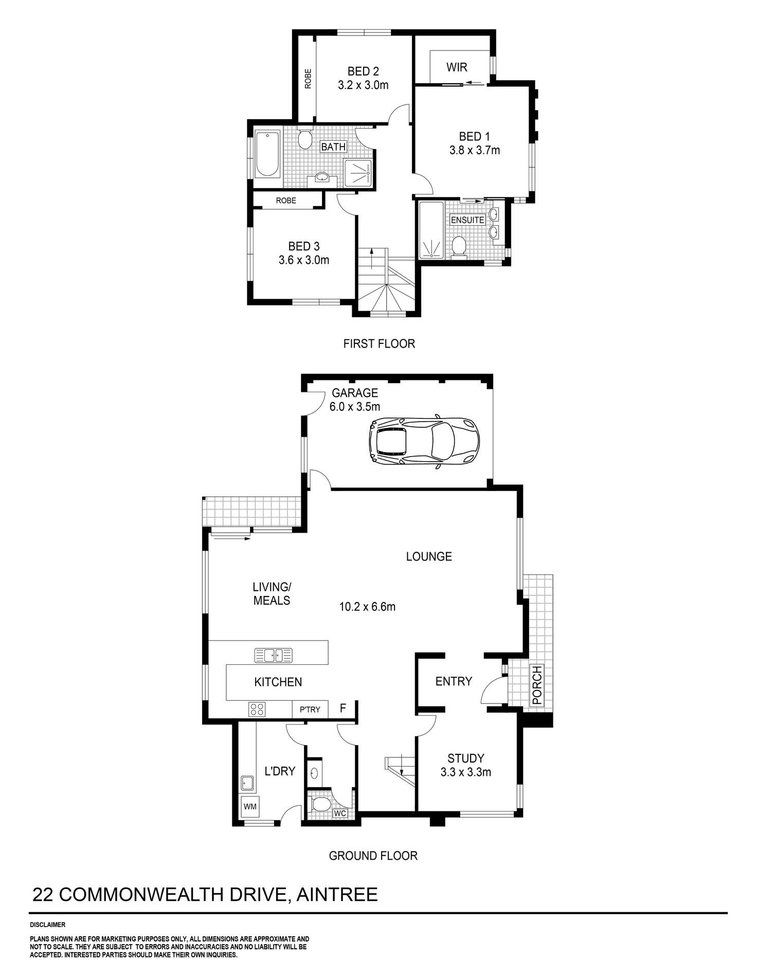 Floorplan of Homely house listing, 22 Commonwealth Drive, Aintree VIC 3336