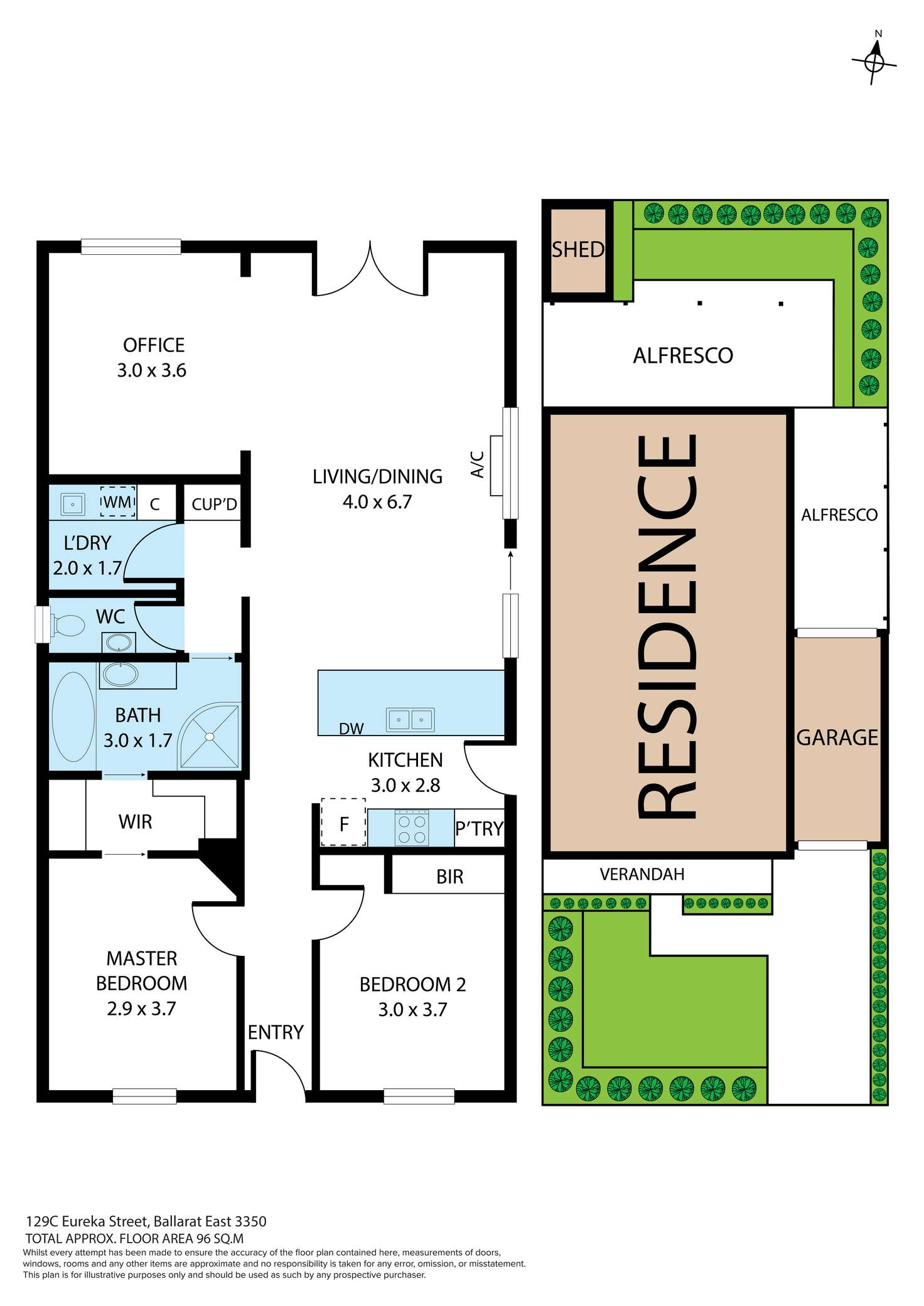 Floorplan of Homely house listing, 129C Eureka Street, Ballarat East VIC 3350