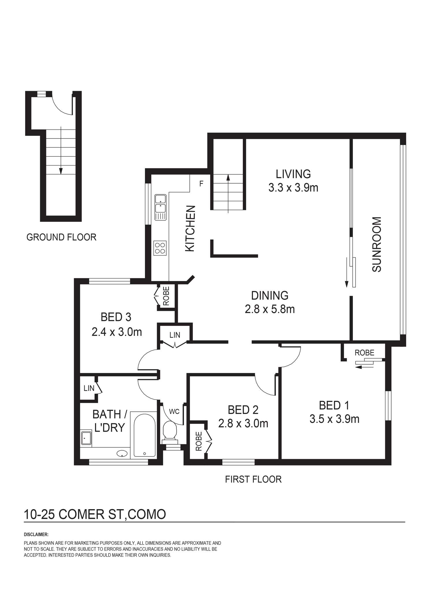 Floorplan of Homely apartment listing, 10/25 Comer Street, Como WA 6152