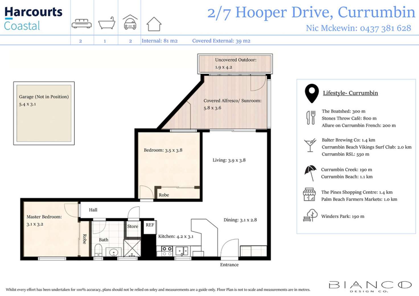 Floorplan of Homely semiDetached listing, 2/7 Hooper Drive, Currumbin QLD 4223