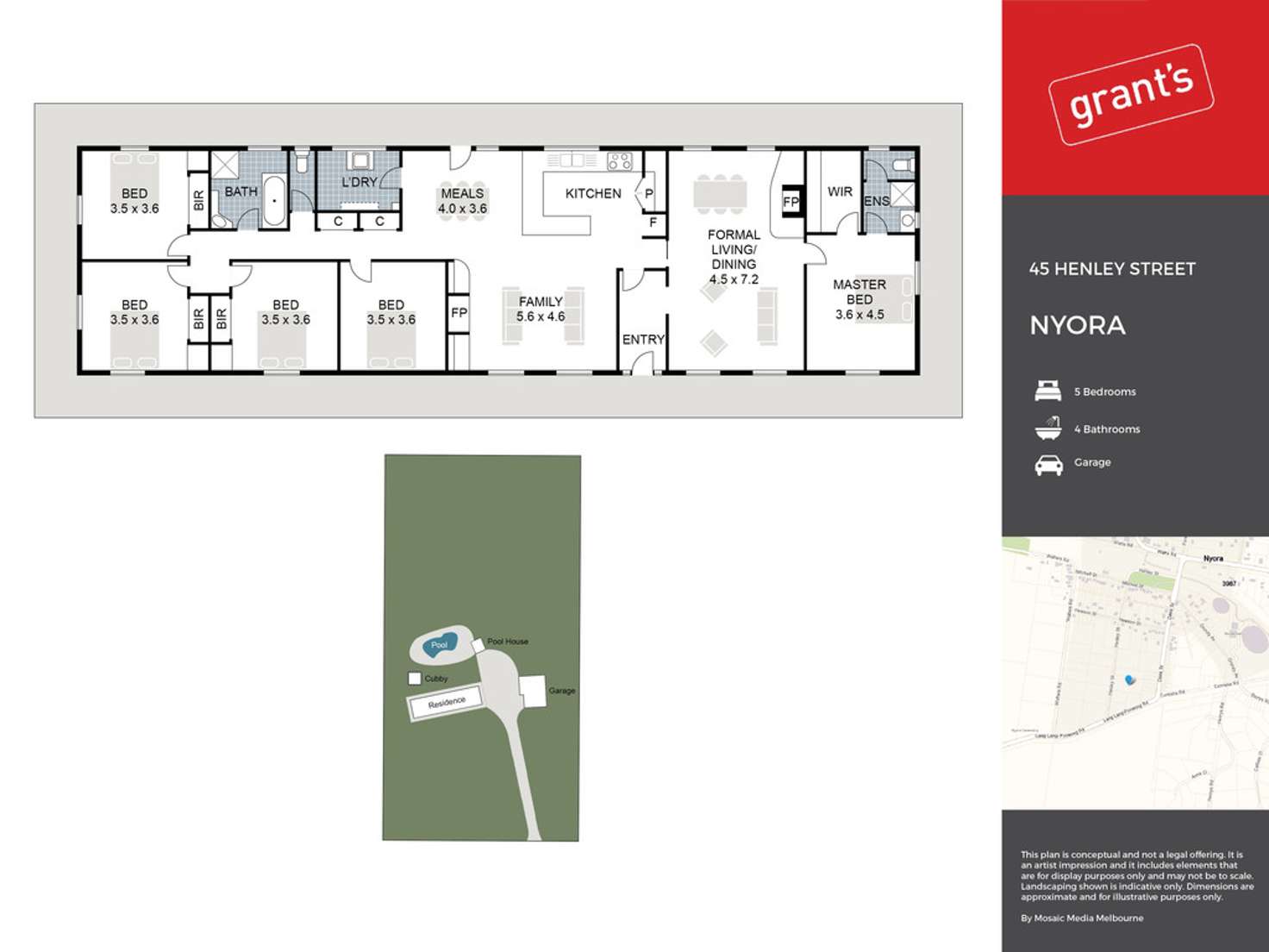 Floorplan of Homely house listing, 45 Henley Street, Nyora VIC 3987