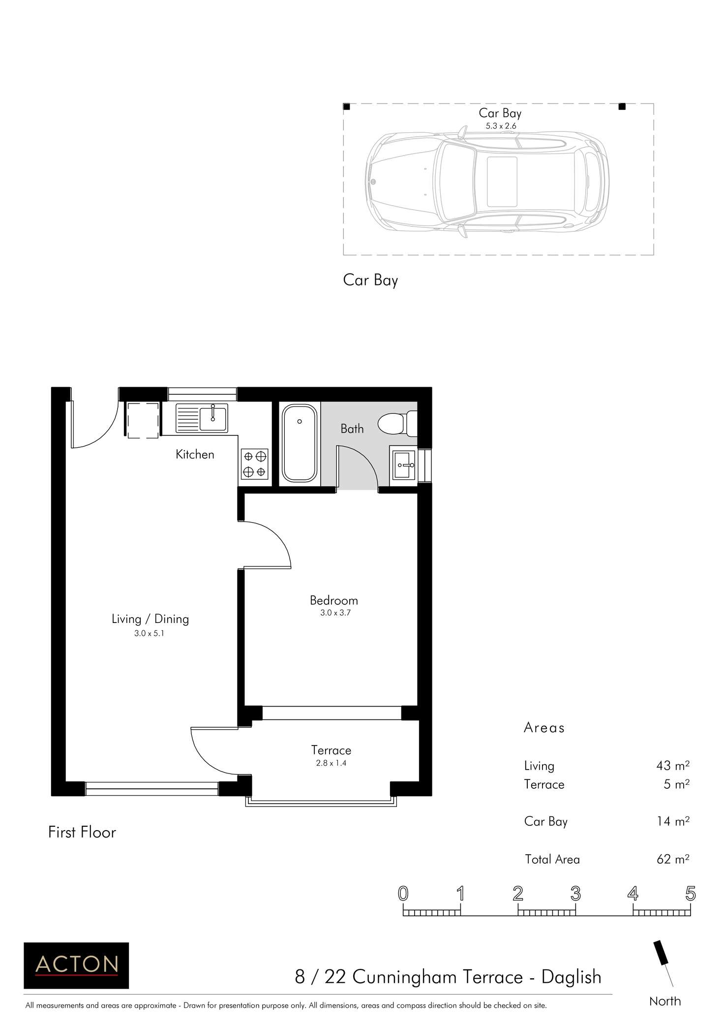 Floorplan of Homely unit listing, 8/22 Cunningham Terrace, Daglish WA 6008