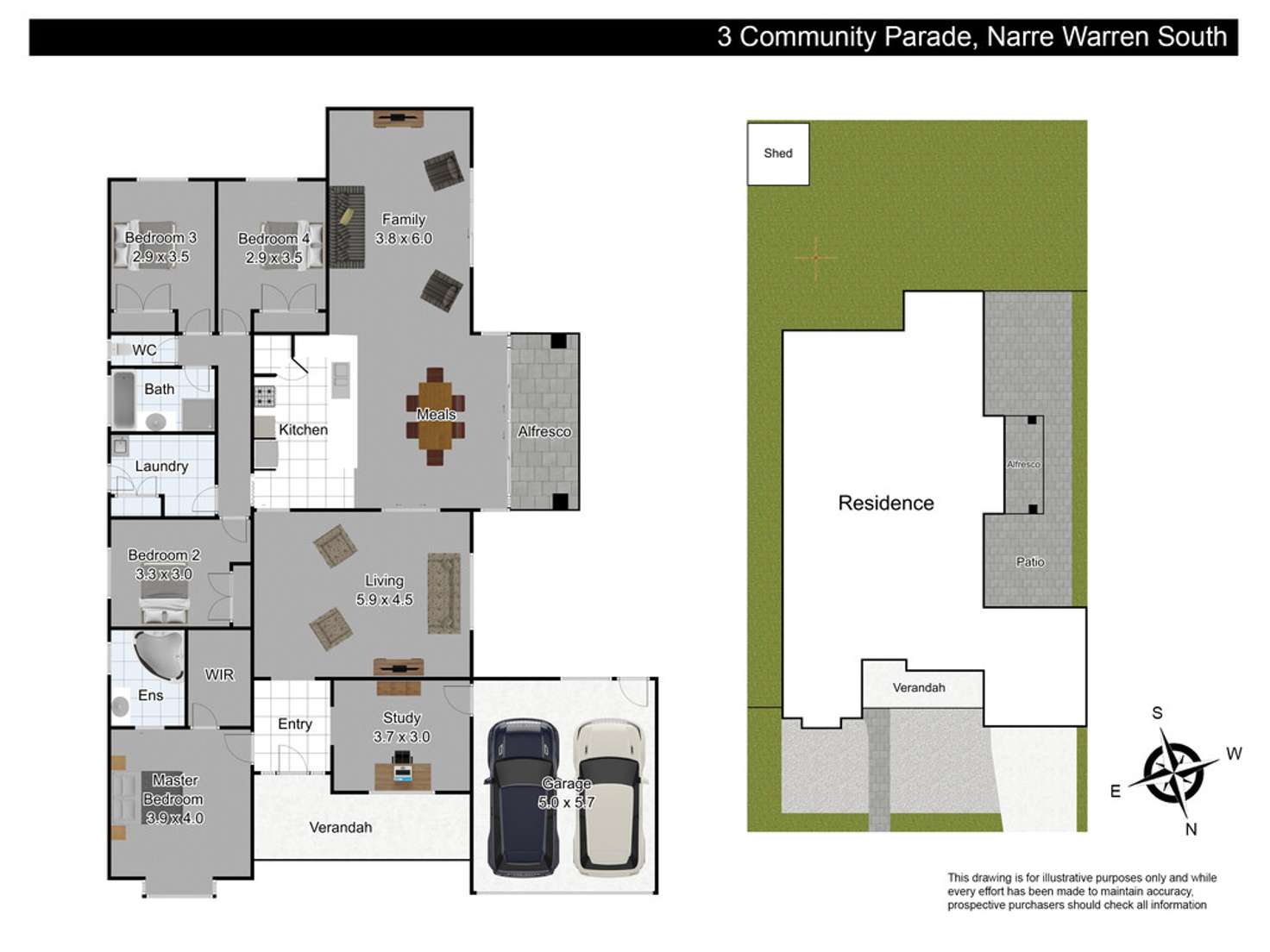 Floorplan of Homely house listing, 3 Community Parade, Narre Warren South VIC 3805