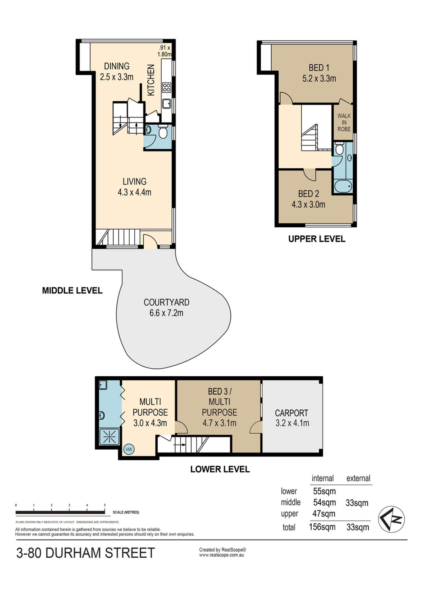 Floorplan of Homely townhouse listing, 3/80 Durham Street, St Lucia QLD 4067