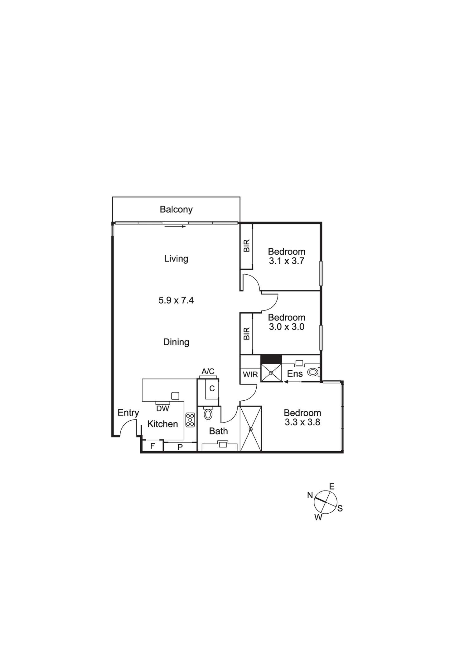 Floorplan of Homely apartment listing, 72/283 Spring Street, Melbourne VIC 3000