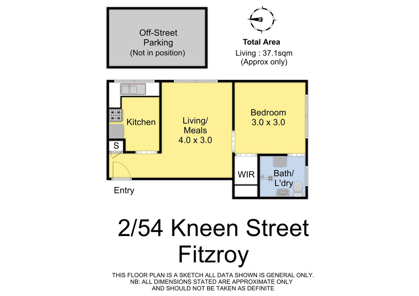 Floorplan of Homely apartment listing, 2/54 Kneen Street, Fitzroy North VIC 3068